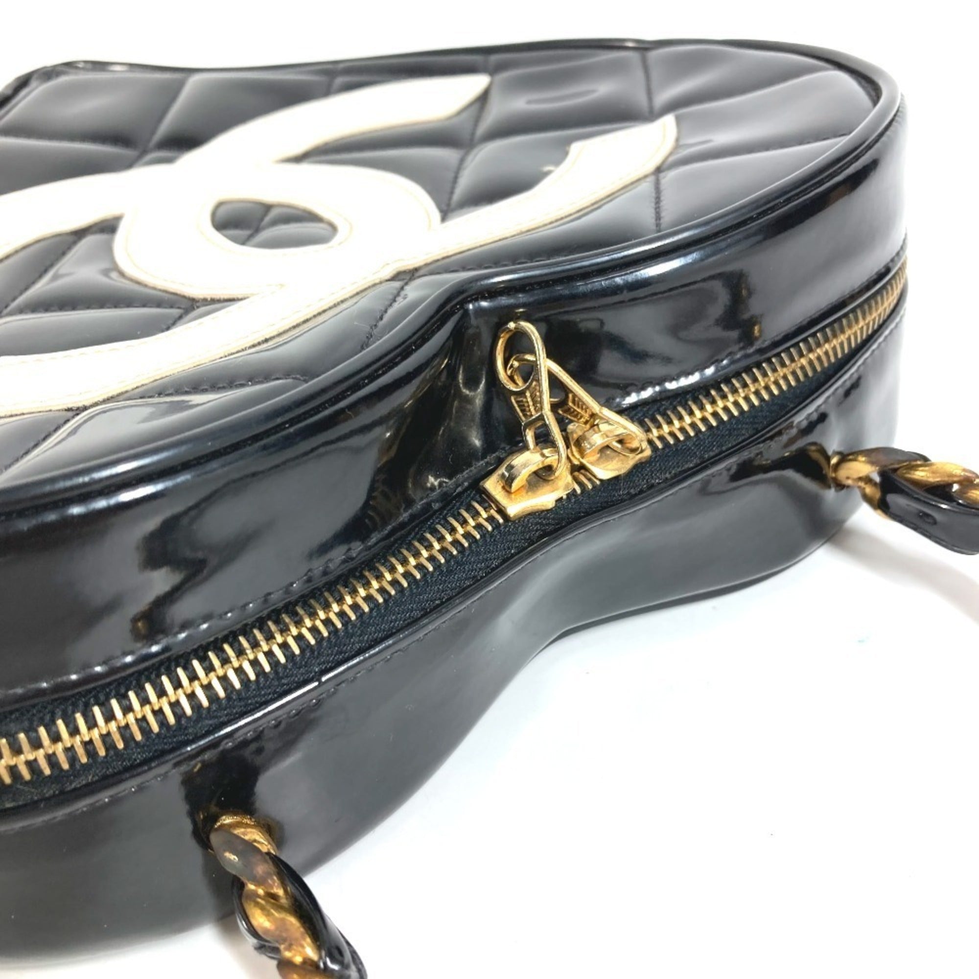 Chanel Black White Handbag Vanity Bag (Pre-Owned)