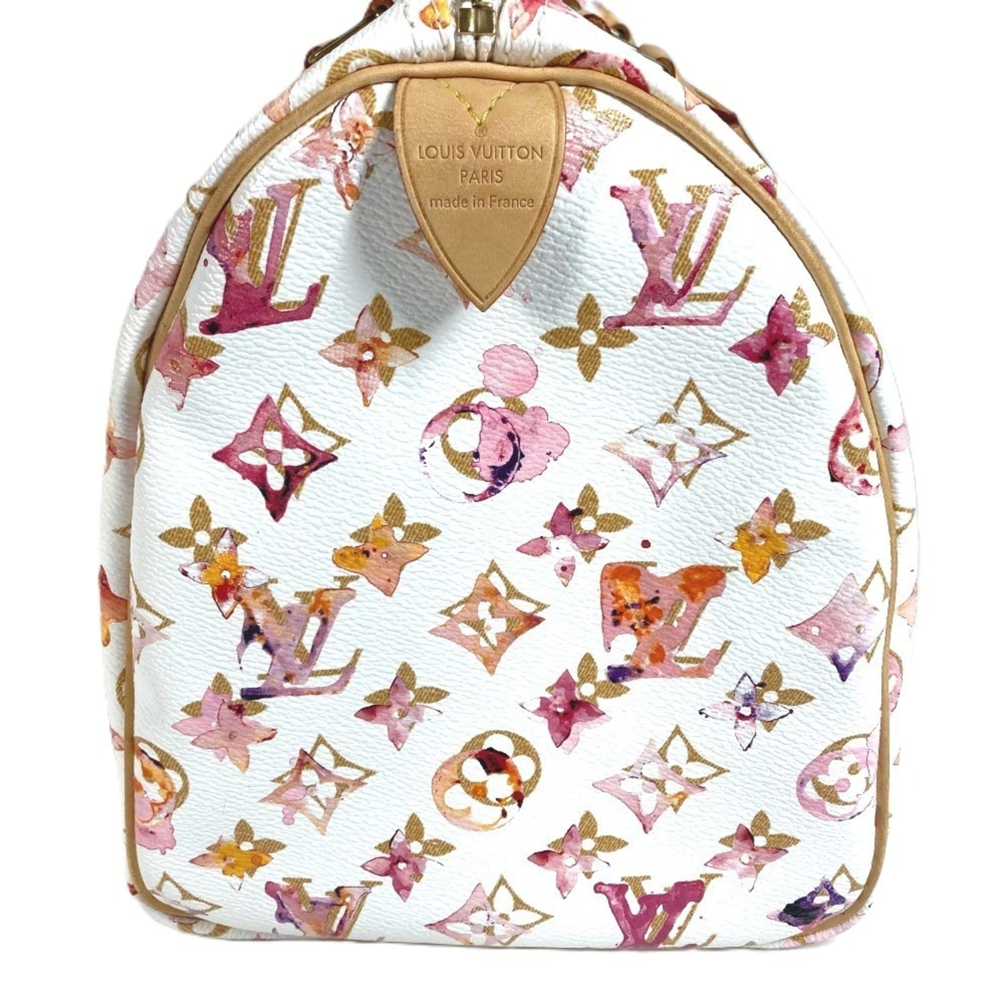 Louis Vuitton Multi-Color White Monogram Boston Bag Handbag (Pre-Owned)