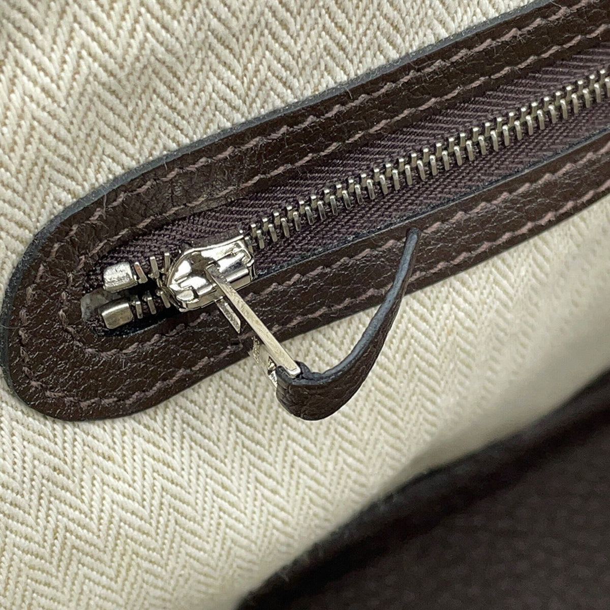 Hermes Ebene Negonda Leather Handbag Tote Bag (Pre-Owned)