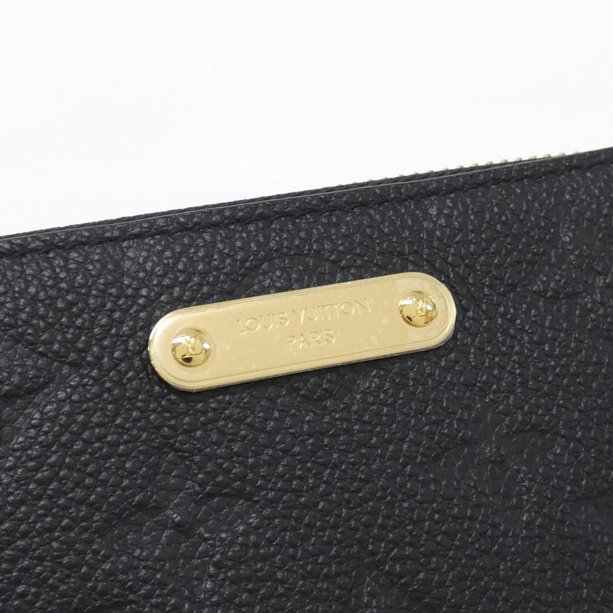 Louis Vuitton Black Leather Long Wallet (Bi-Fold) (Pre-Owned)