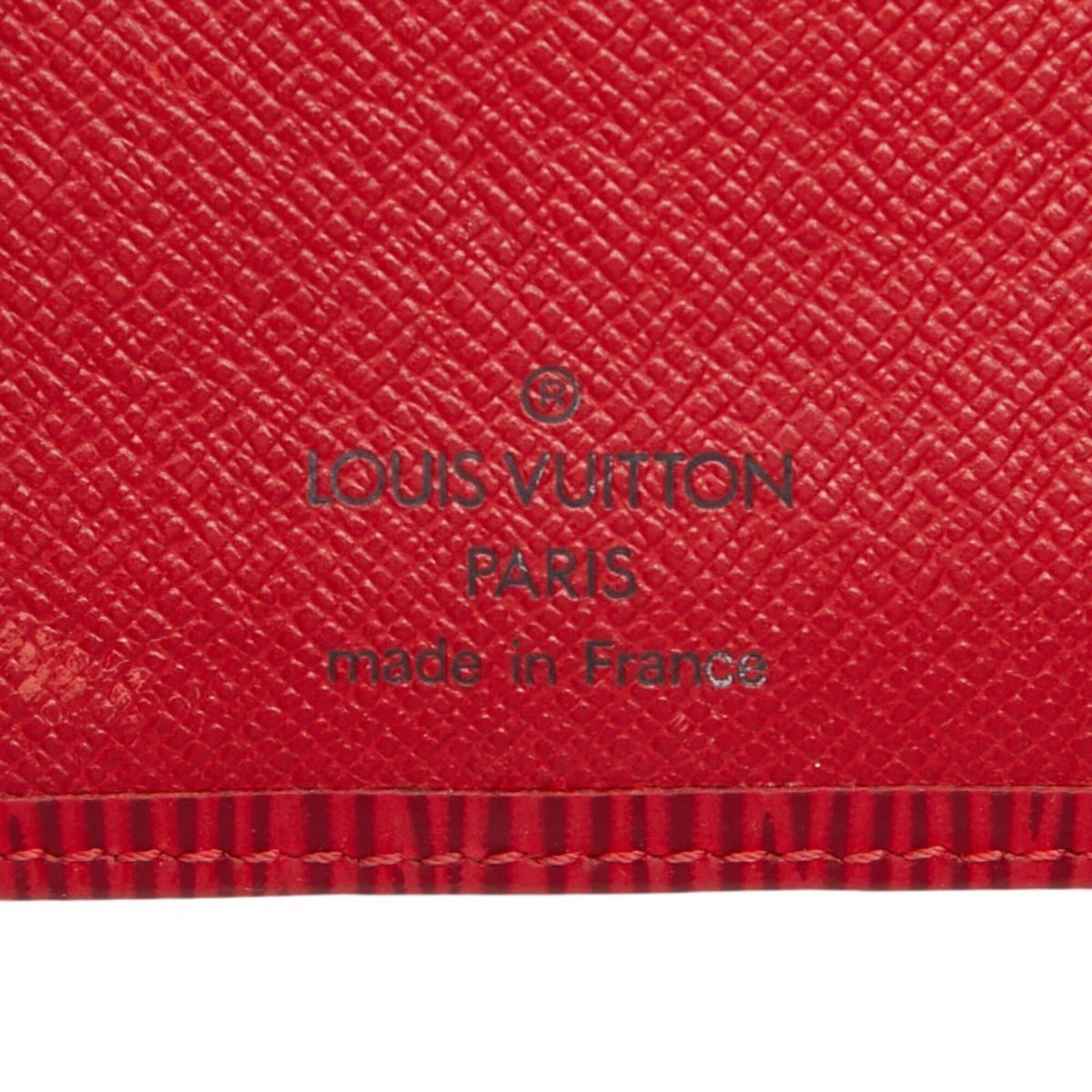 Louis Vuitton Castilian Red Leather Long Wallet (Bi-Fold) (Pre-Owned)