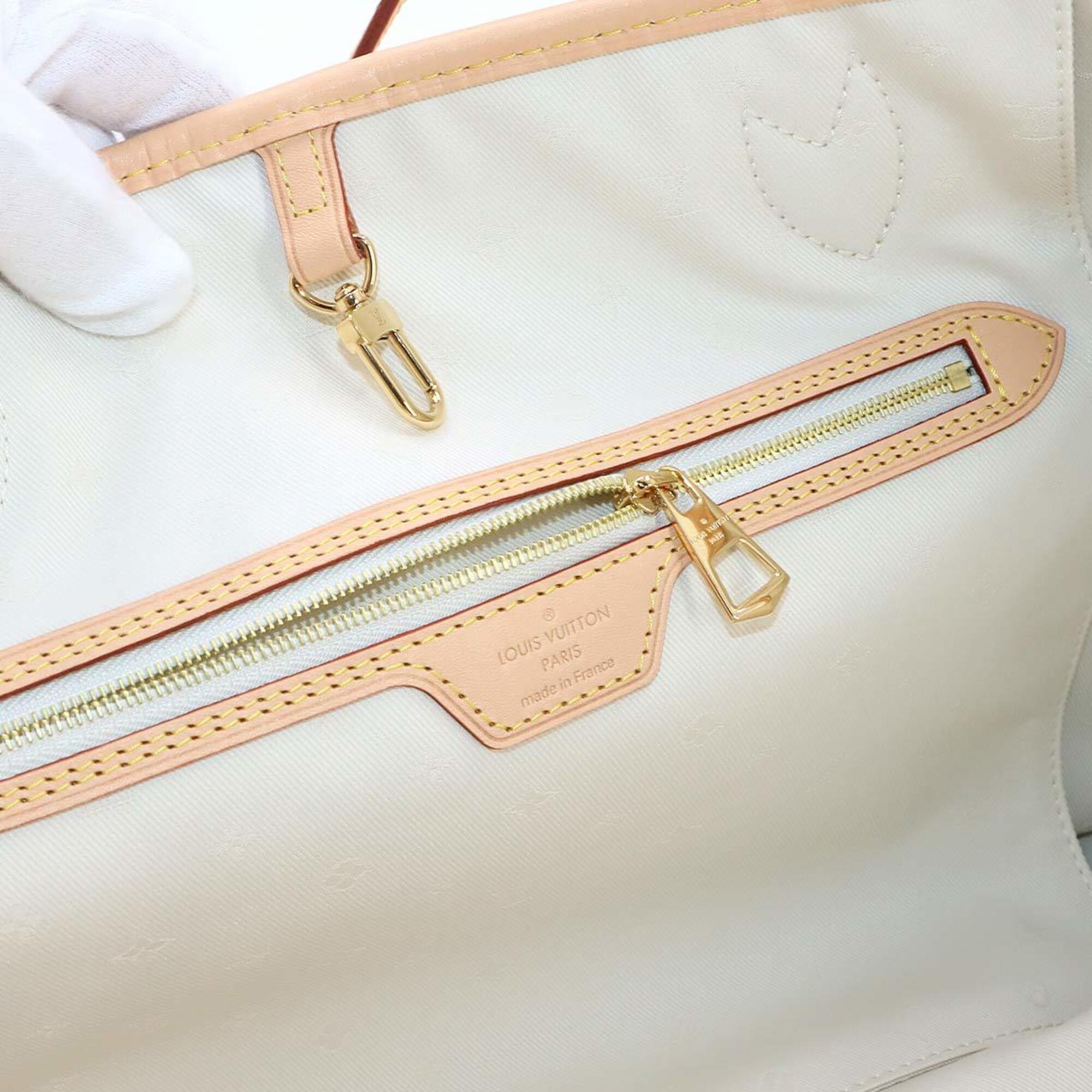 Louis Vuitton Multi-Color White Jacquard Handbag Tote Bag (Pre-Owned)