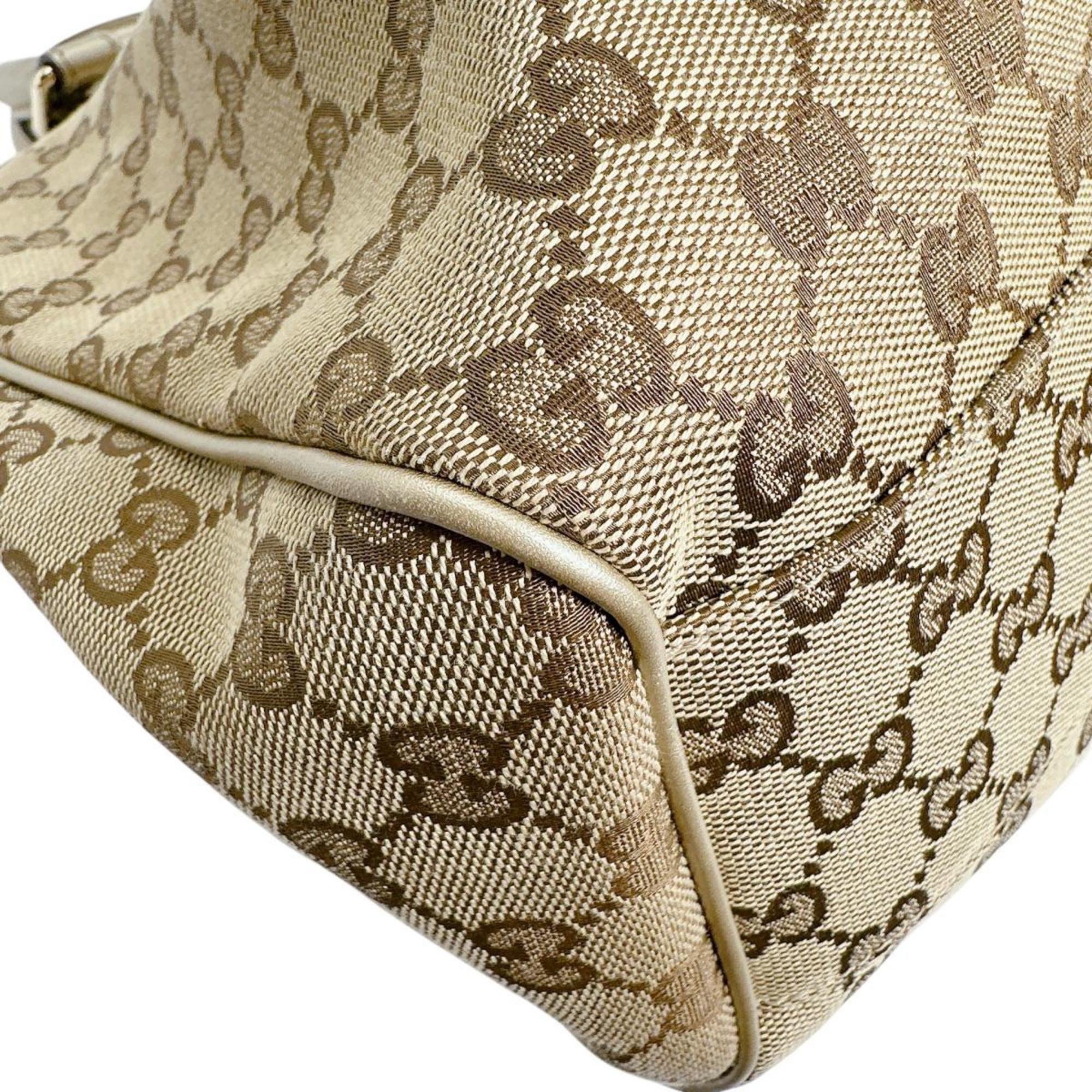 Gucci Gg Canvas Beige Gg Canvas Handbag Tote Bag (Pre-Owned)