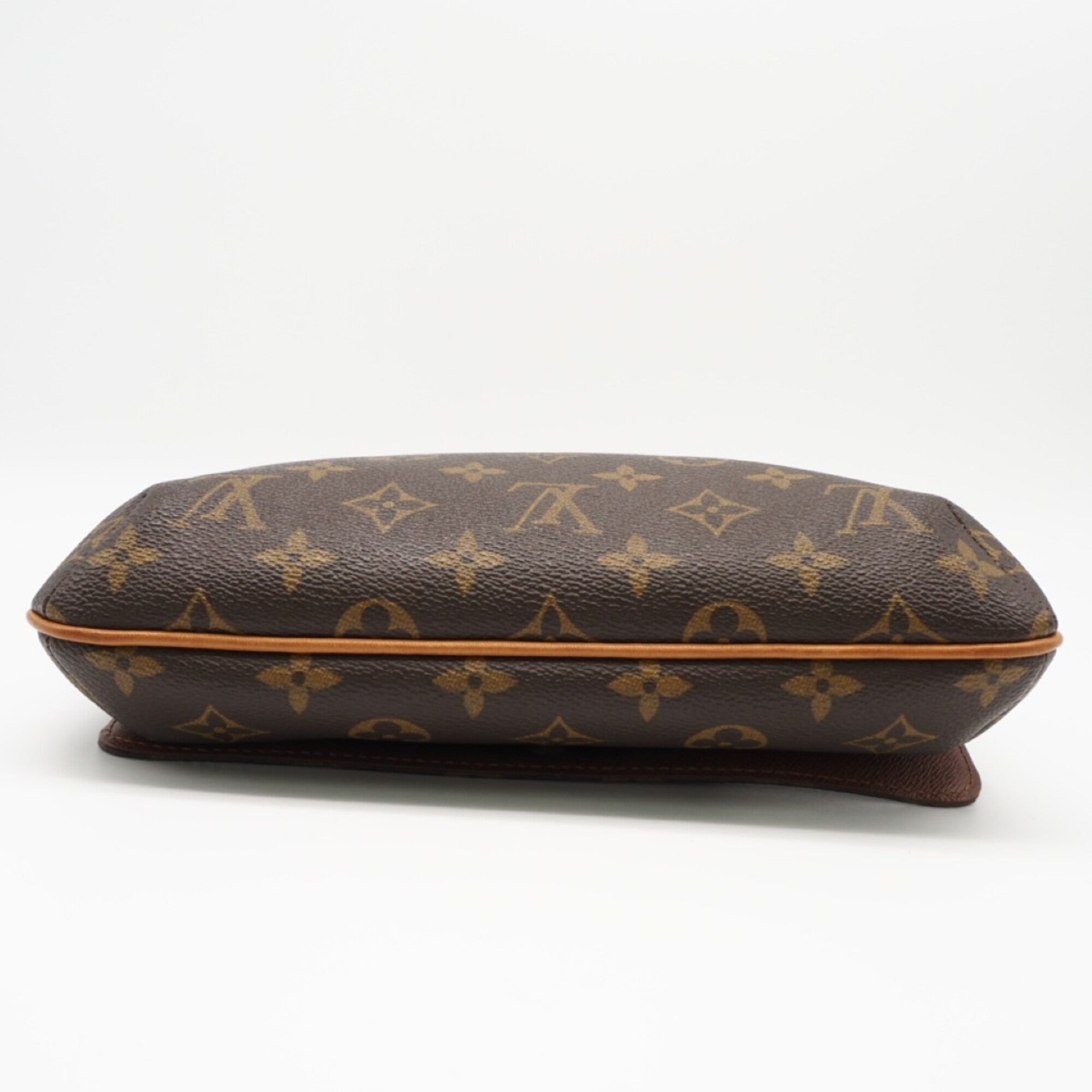 Louis Vuitton Monogram Brown Coated Canvas Leather Shoulder Bag (Pre-Owned)