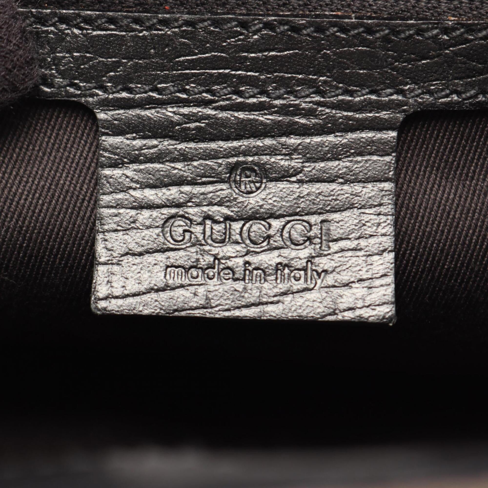 Gucci Black Canvas Wood Handbag (Pre-Owned)