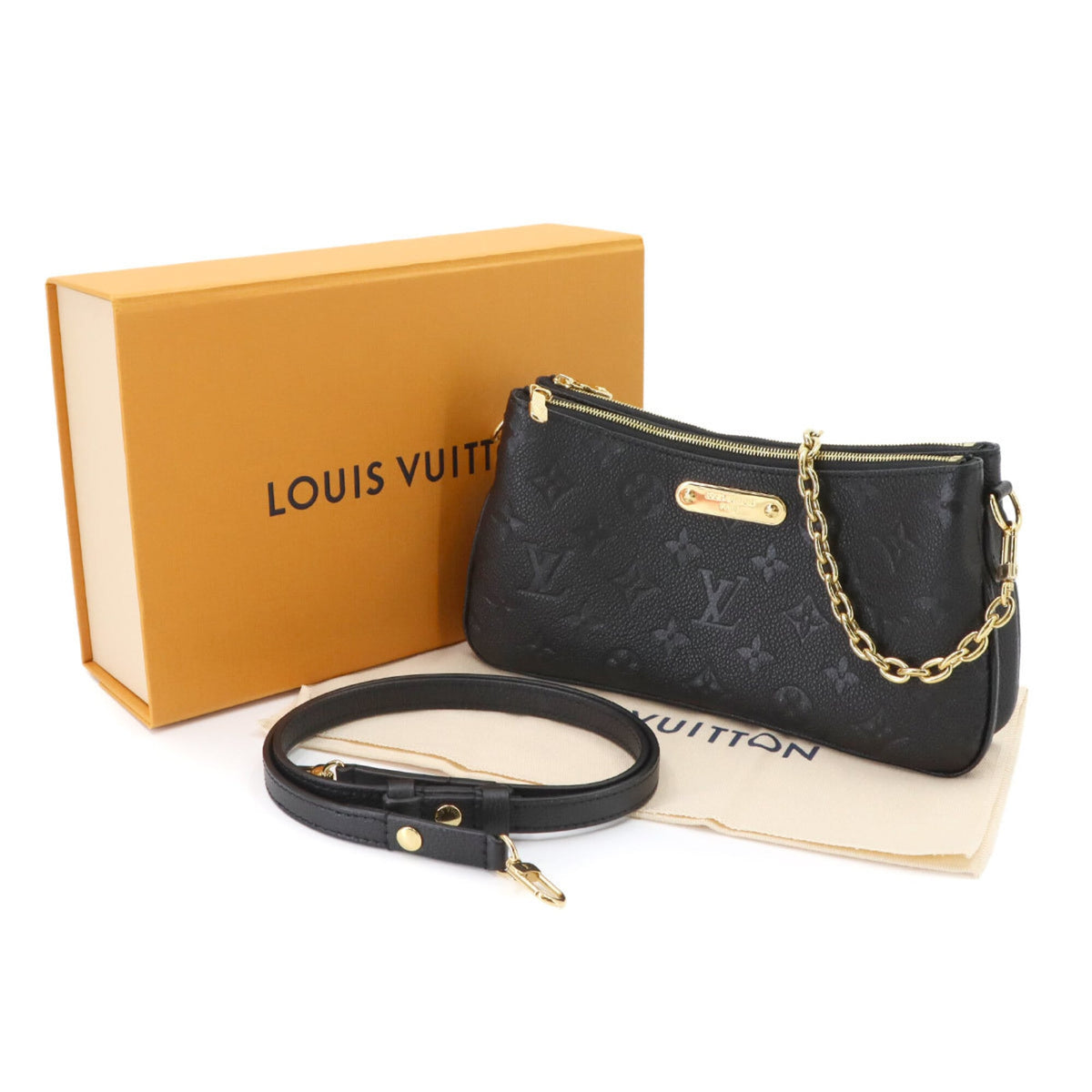 Louis Vuitton Black Monogram Empreinte Leather Handbag Shoulder Bag (Pre-Owned)