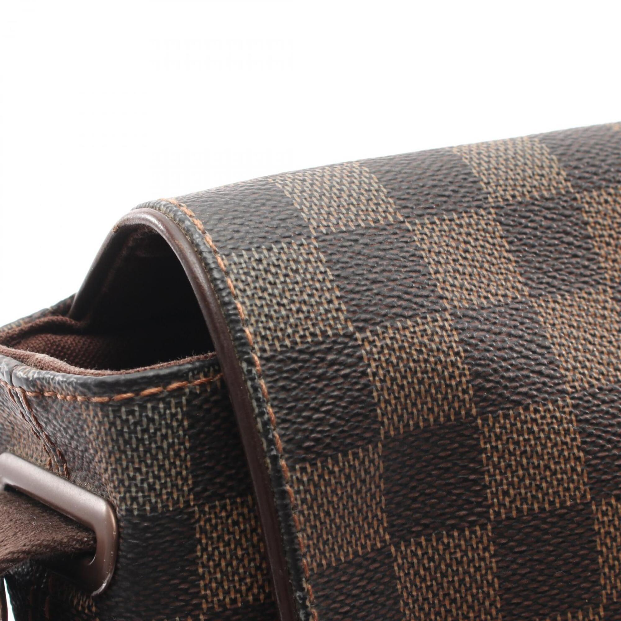 Louis Vuitton Brown Coated Canvas Pvc Damier Canvas Leather Handbag Shoulder Bag (Pre-Owned)