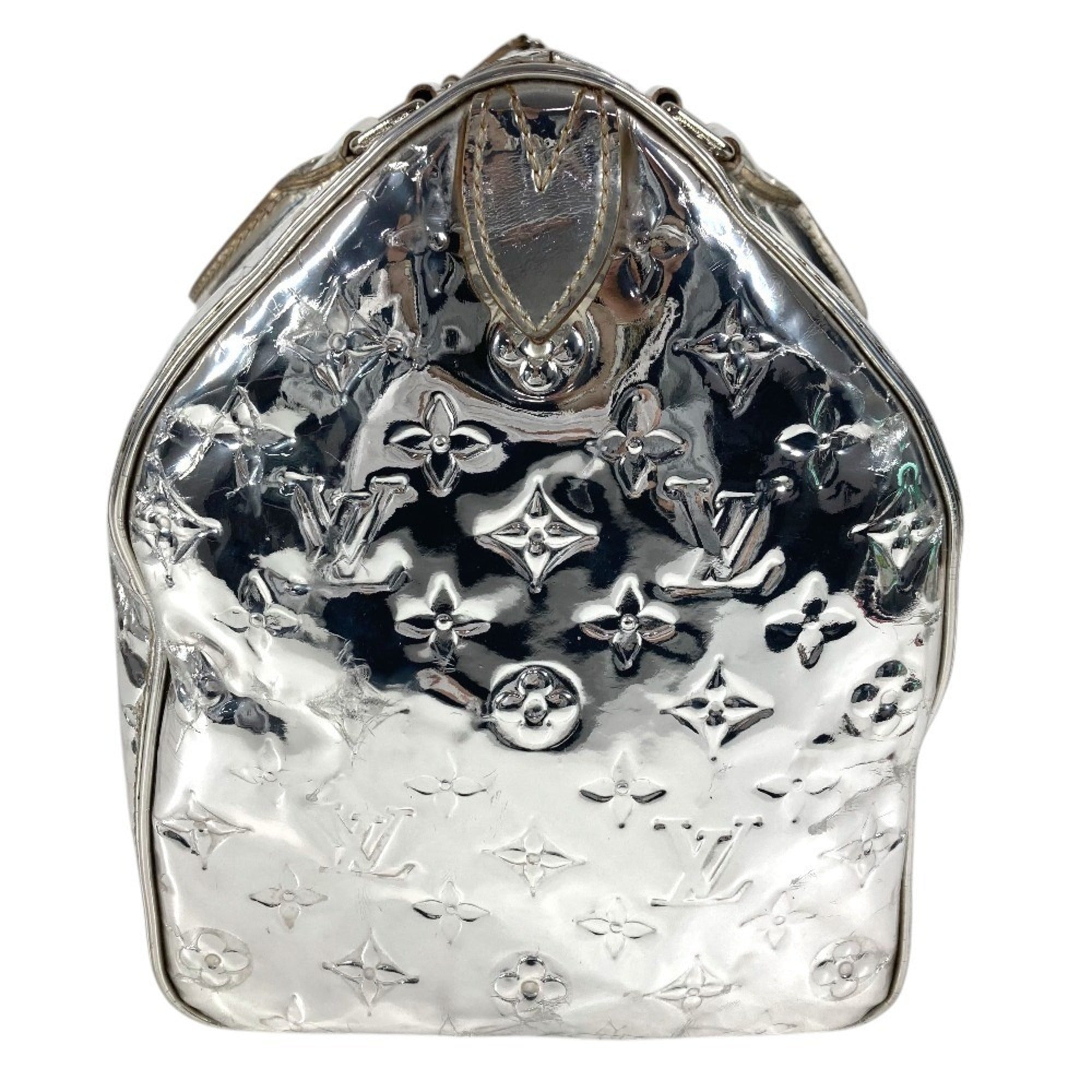 Louis Vuitton Argent Leather Boston Bag Handbag (Pre-Owned)