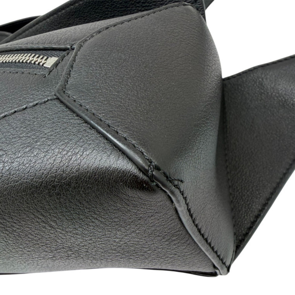Loewe Puzzle Black Leather Fanny Pack Sling Bag (Pre-Owned)