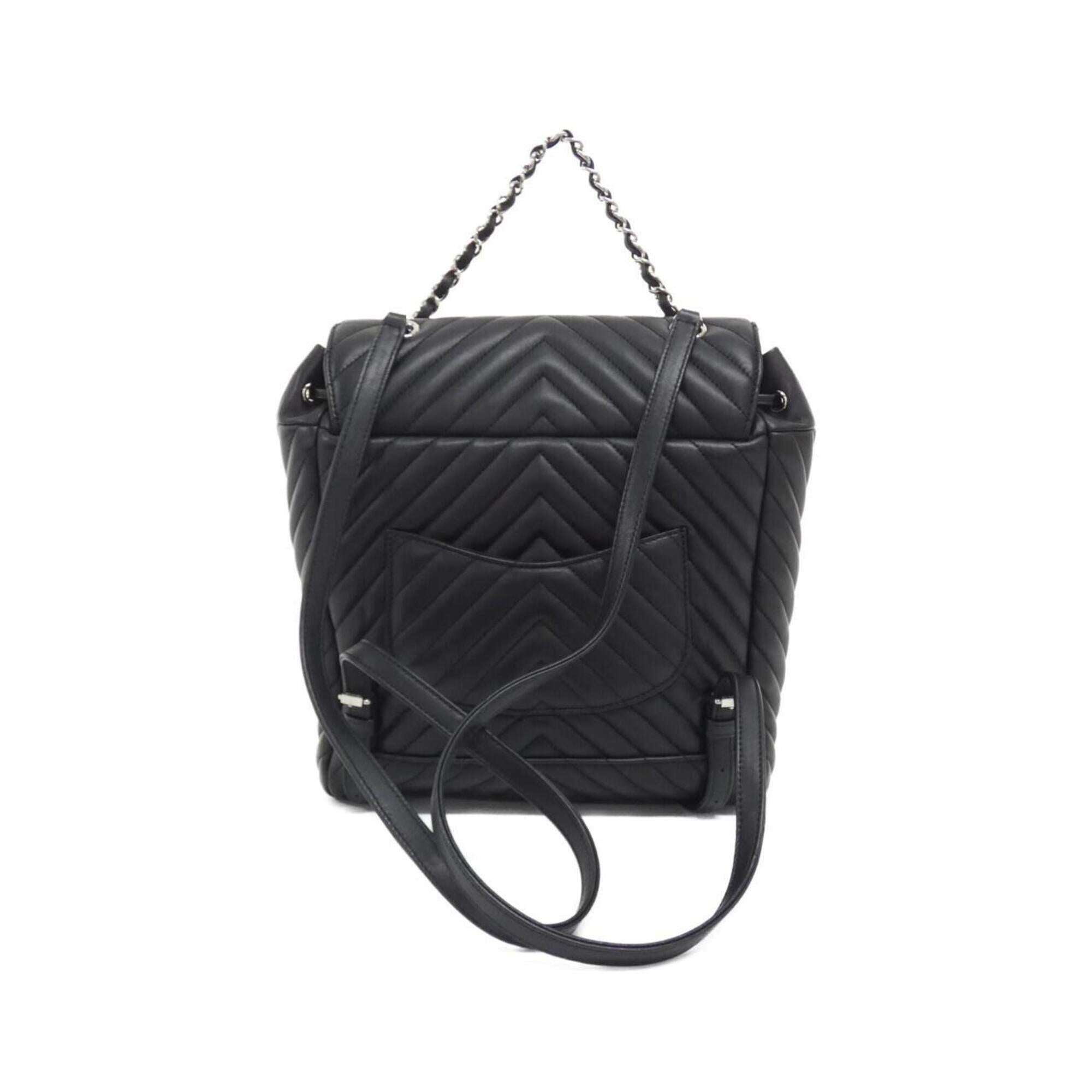 Chanel Black Leather Backpack (Pre-Owned)