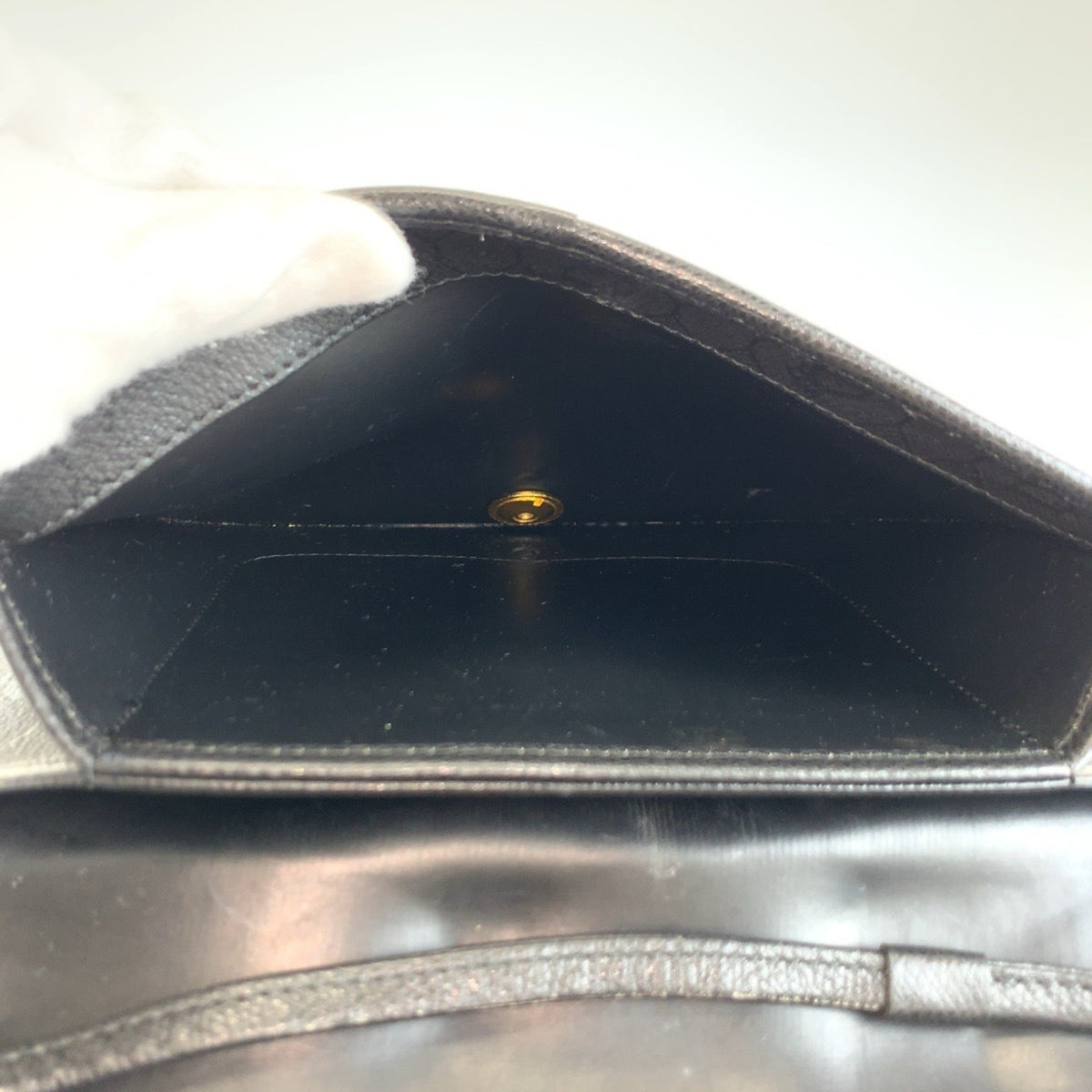 Christian Dior Black Leather Pochette Shoulder Bag (Pre-Owned)