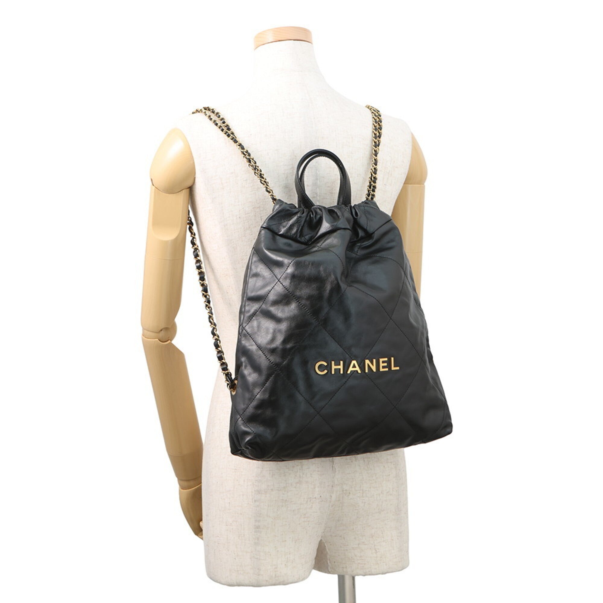 Chanel Black Leather Backpack (Pre-Owned)