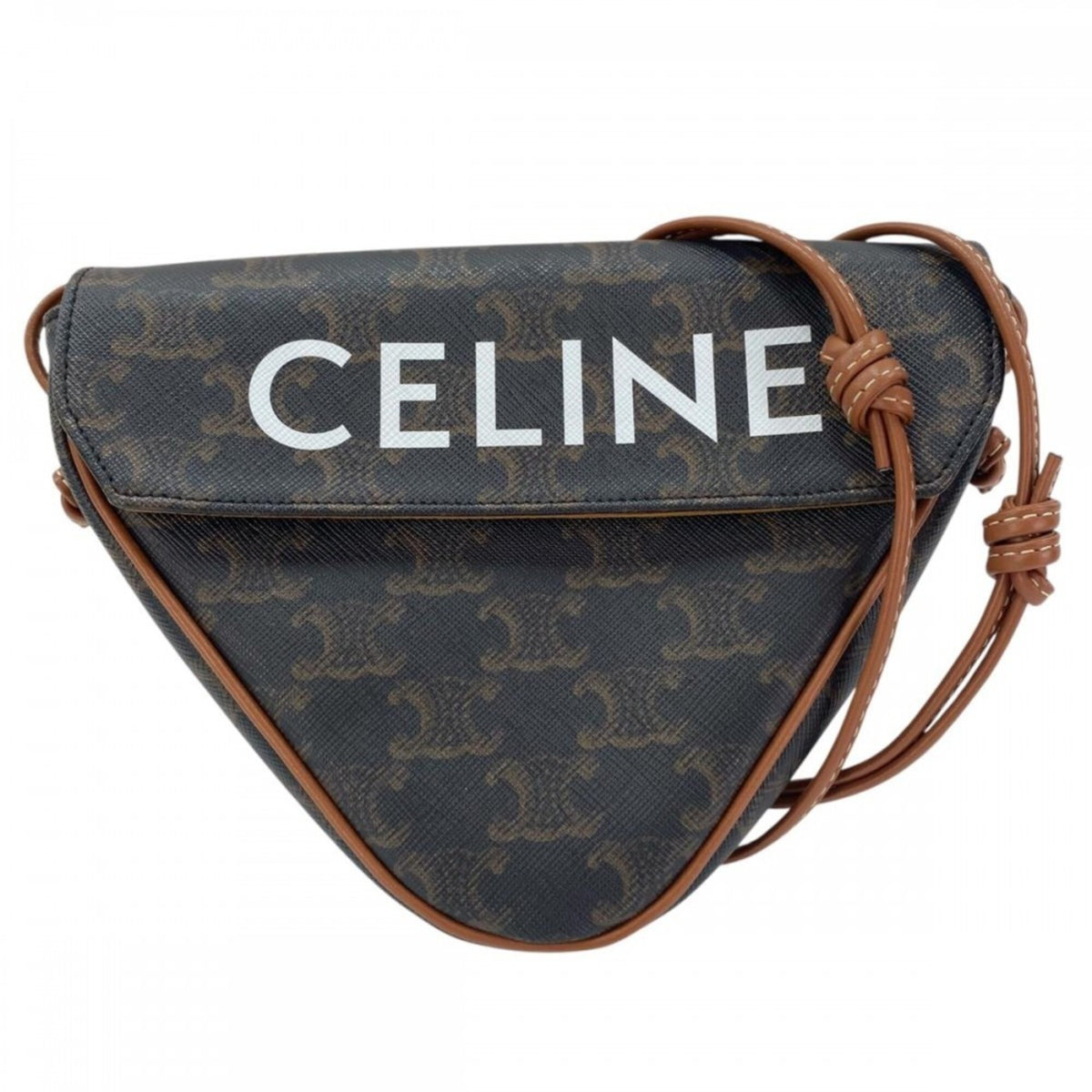 Celine Brown White Shoulder Bag (Pre-Owned)