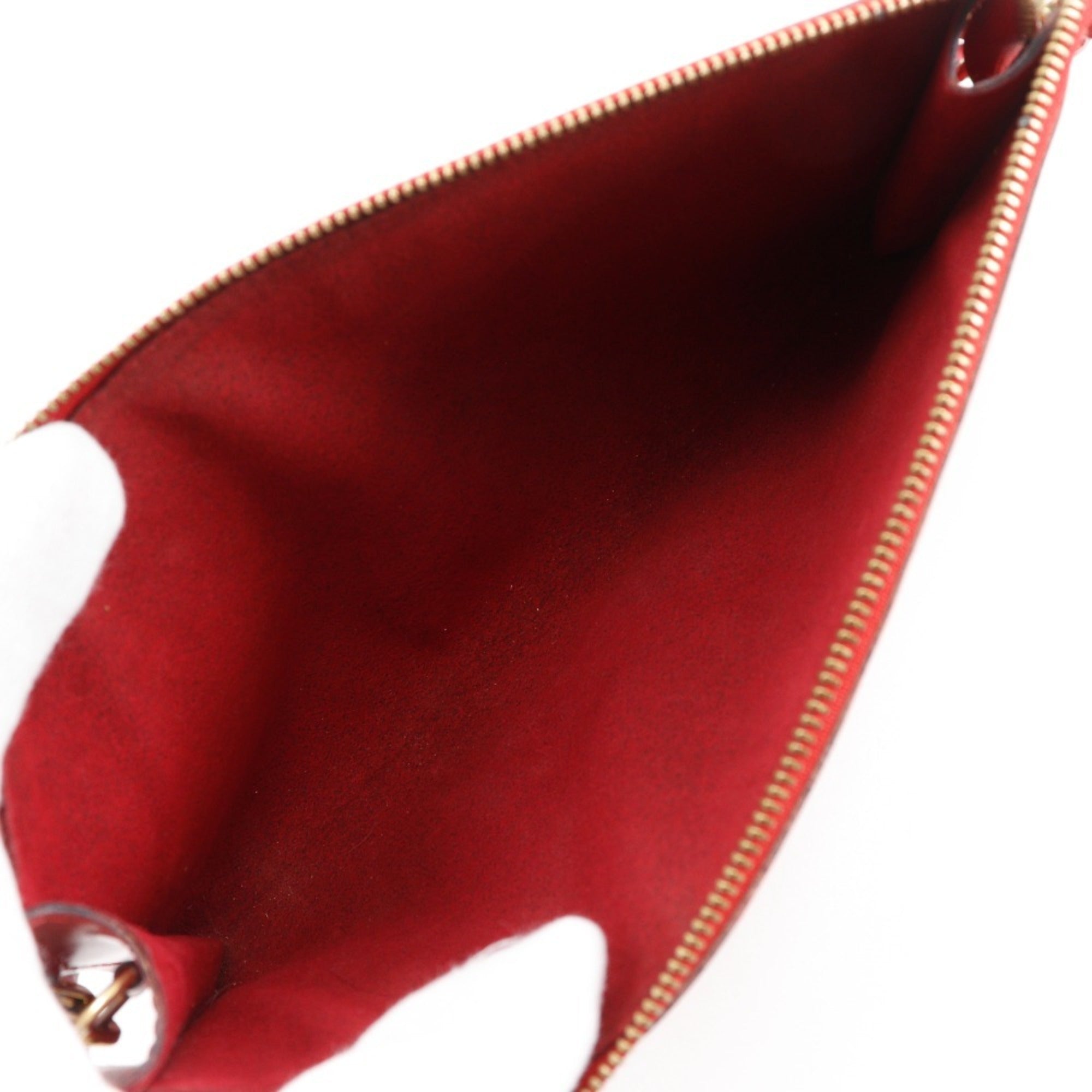 Louis Vuitton Castilian Red Red Color Epi Leather Pochette Pouch (Pre-Owned)