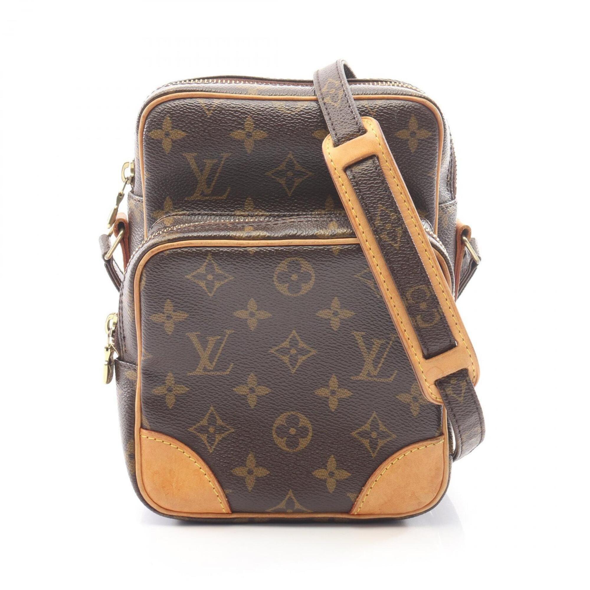 Louis Vuitton Brown Monogram Coated Canvas Leather Handbag Shoulder Bag (Pre-Owned)