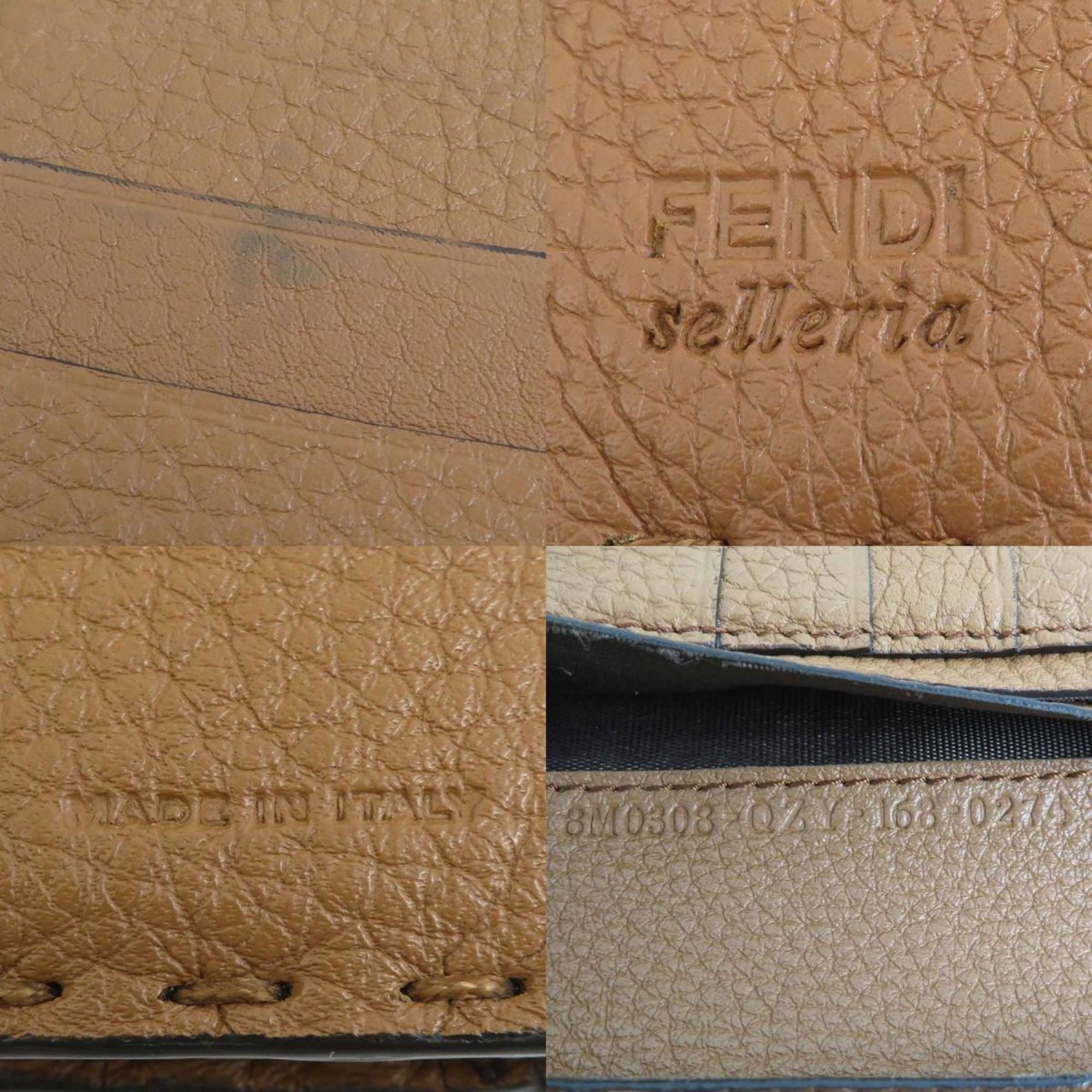 Fendi Brown Leather Long Wallet (Bi-Fold) (Pre-Owned)