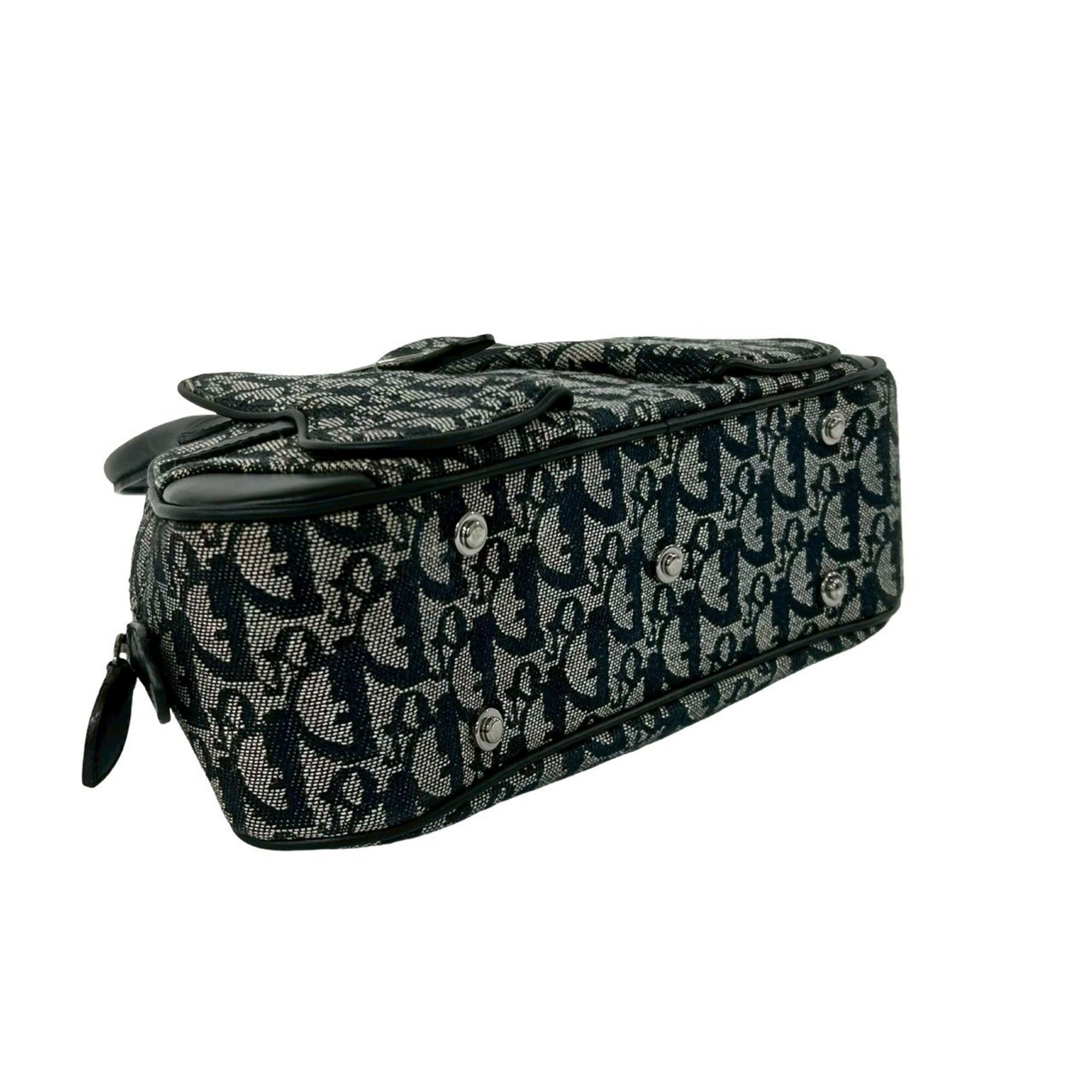 Christian Dior Black Canvas Leather Handbag (Pre-Owned)