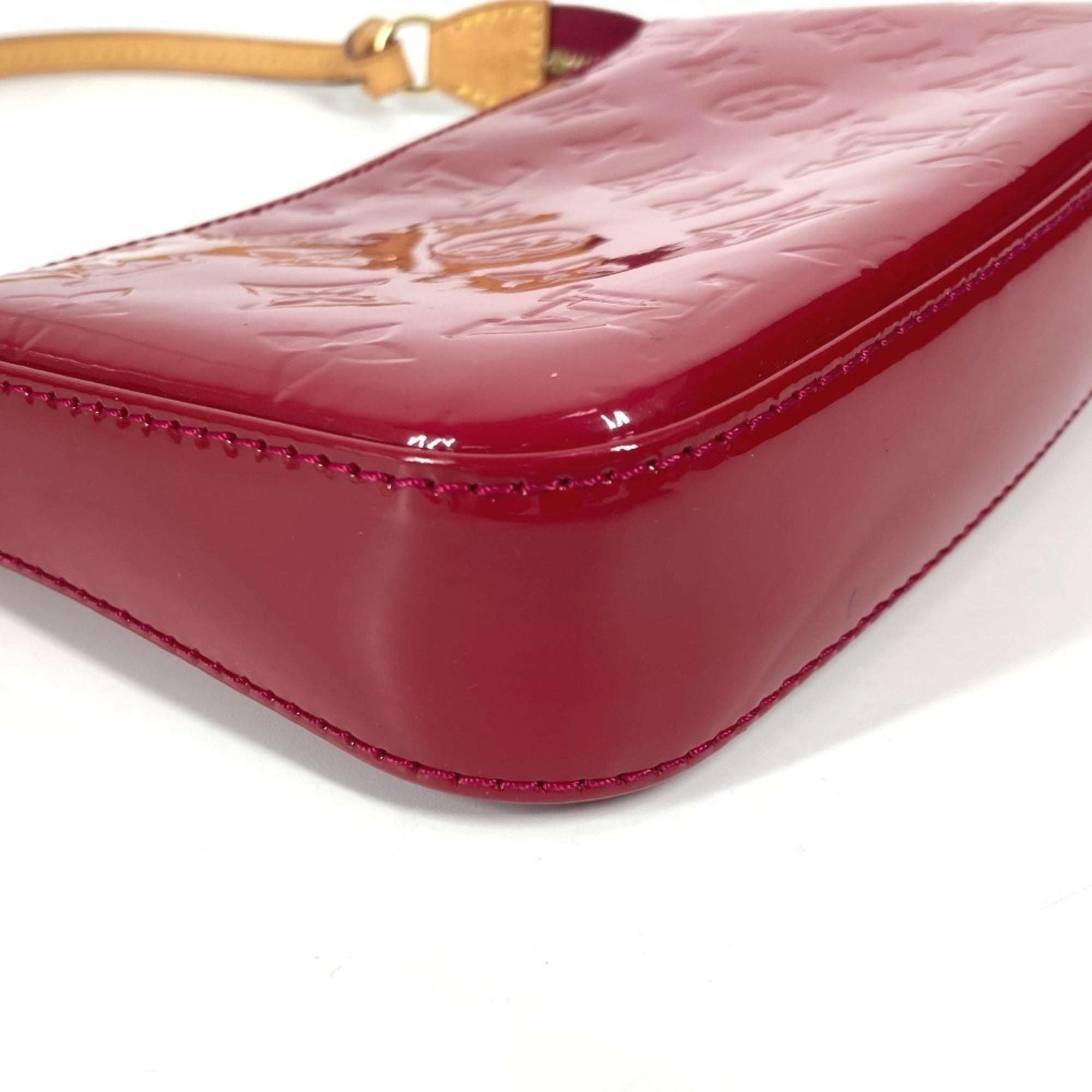Louis Vuitton Indian Rose Pink Monogram Vernis Handbag Pochette Shoulder Bag (Pre-Owned)