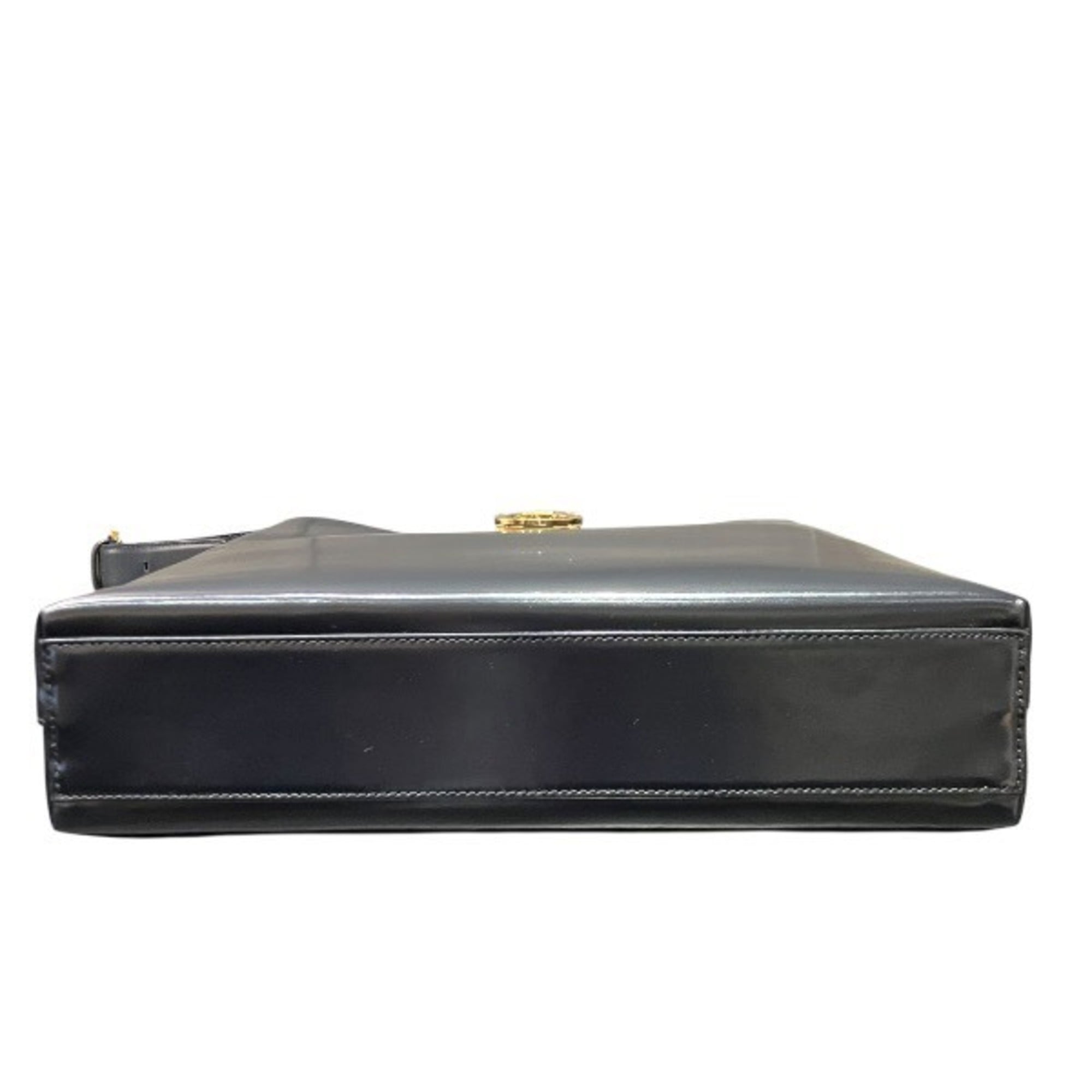 Salvatore Ferragamo Black Leather Shoulder Bag (Pre-Owned)