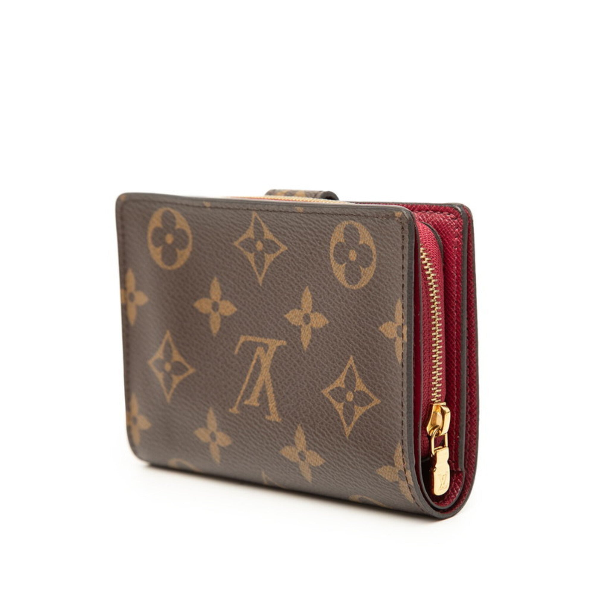 Louis Vuitton Monogram Brown Fuchsia Pvc Leather Wallet (Bi-Fold) (Pre-Owned)