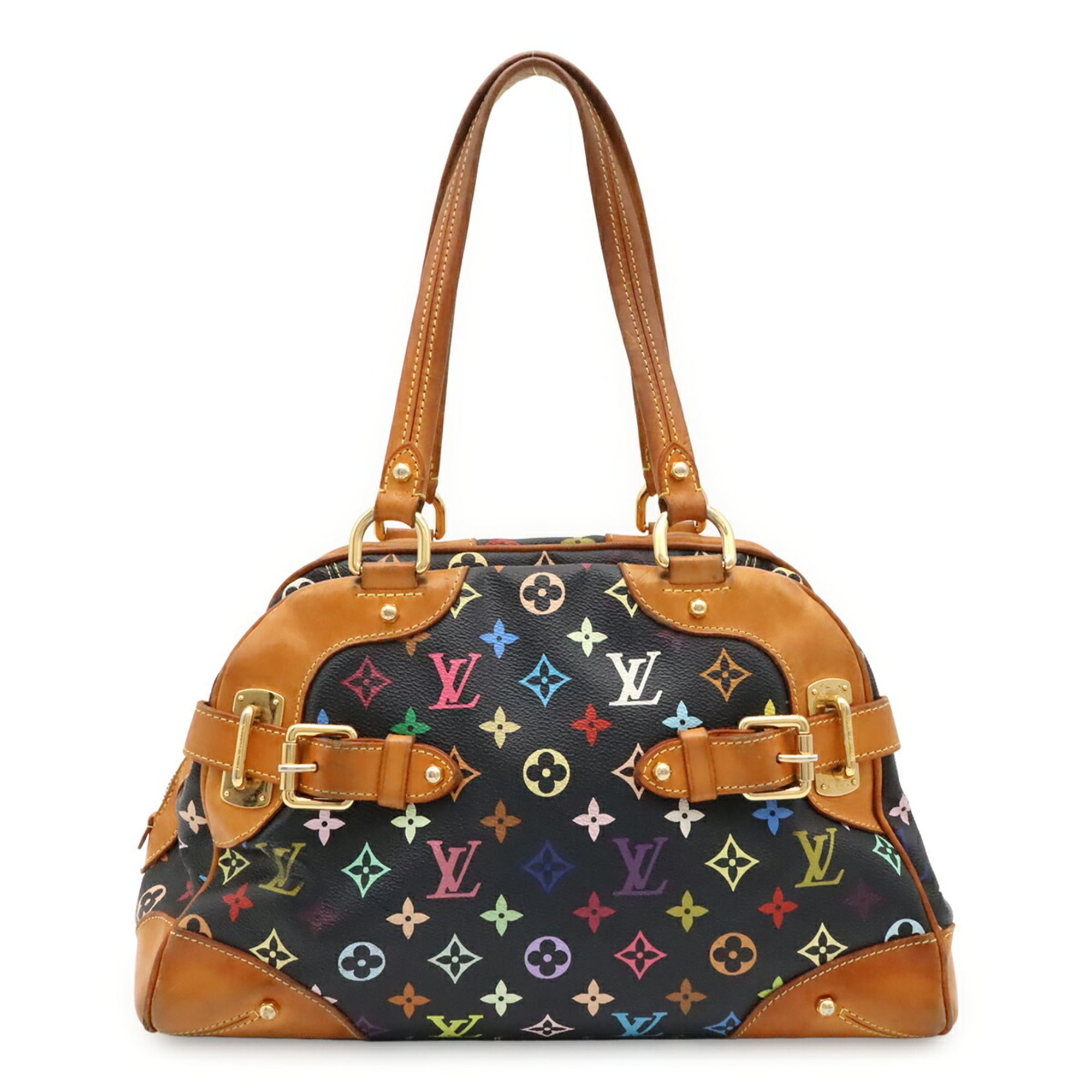 Louis Vuitton Black Multi-Color Noir Monogram Multicolore Handbag Shoulder Bag (Pre-Owned)