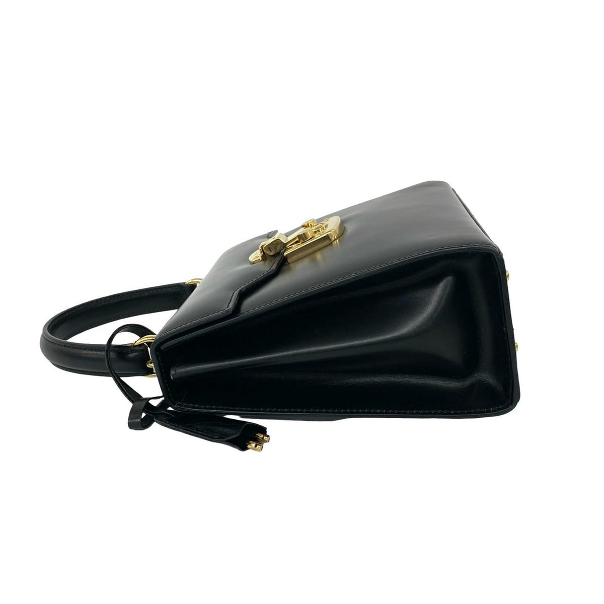 Gucci Black Leather Handbag Shoulder Bag (Pre-Owned)