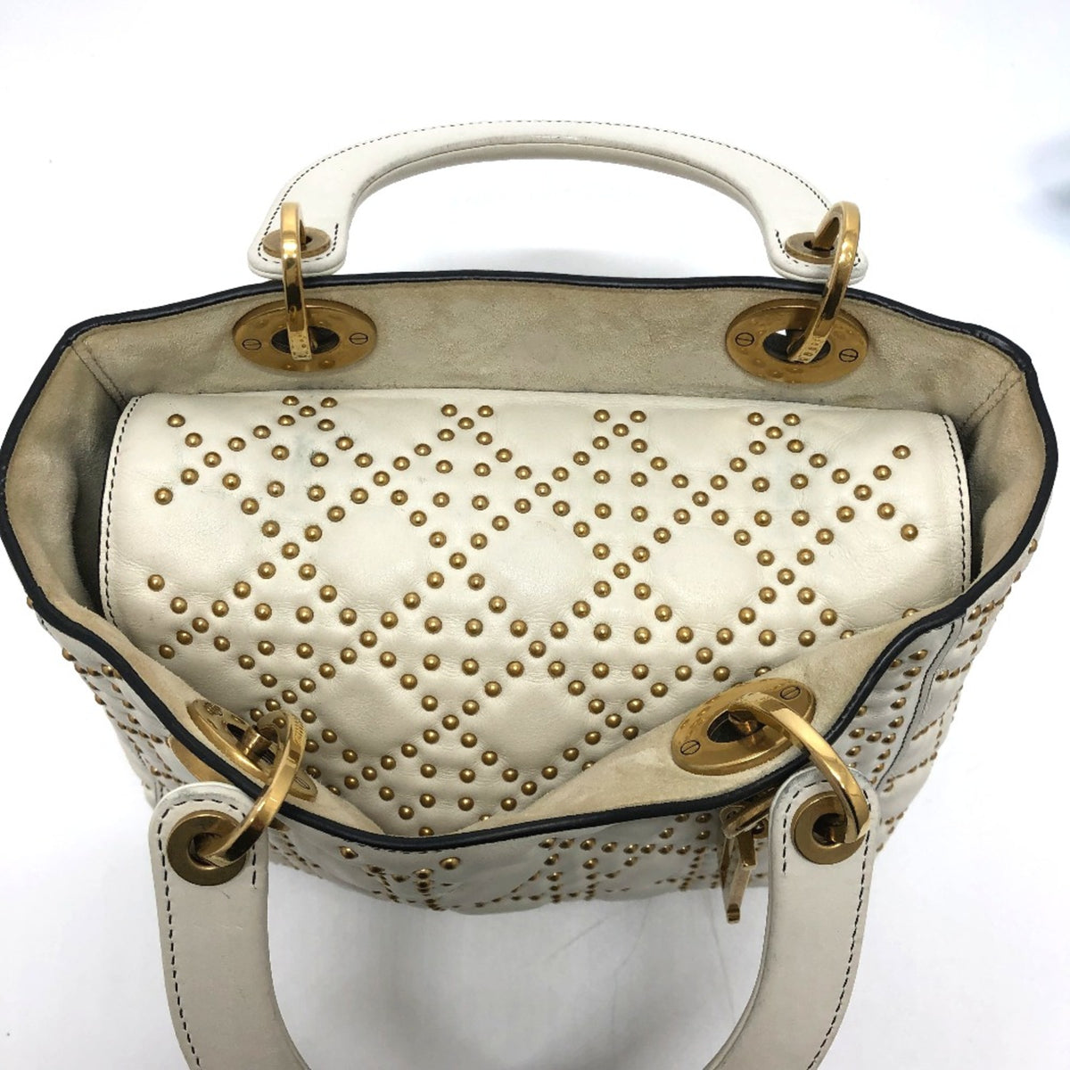 Christian Dior White Leather Handbag (Pre-Owned)