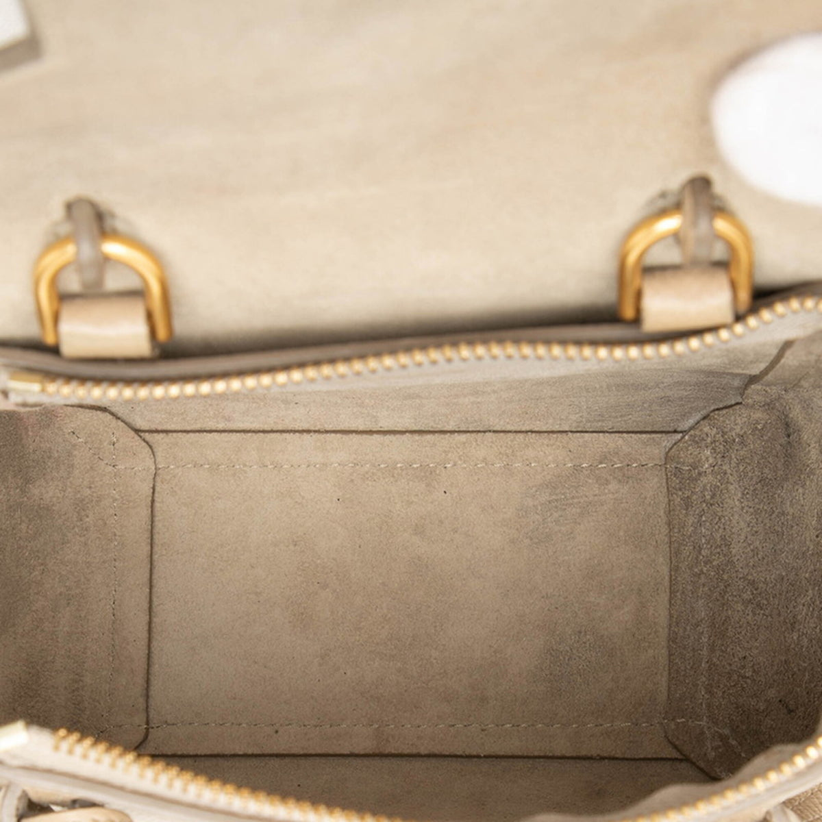Celine Beige Leather Handbag Shoulder Bag (Pre-Owned)