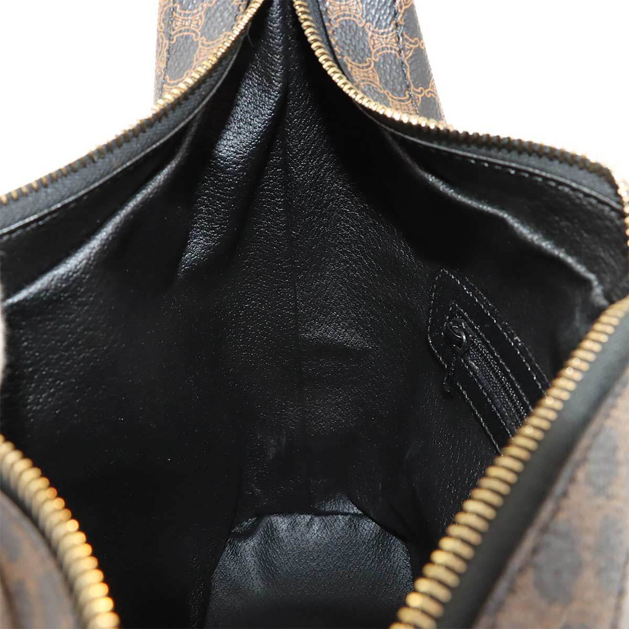 Celine Black Brown Pvc Leather Handbag Shoulder Bag (Pre-Owned)
