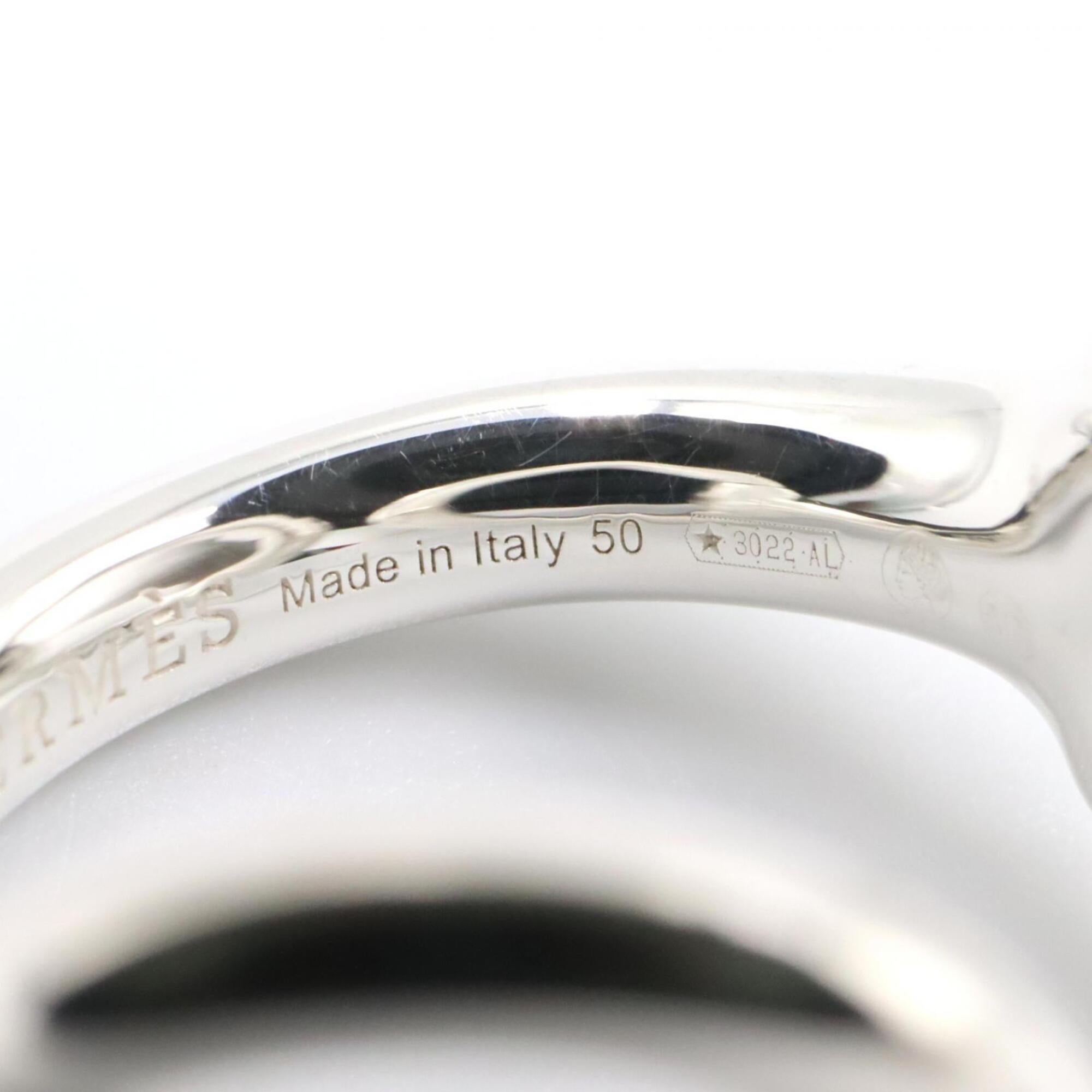Hermes Silver Silver 925 Band Ring (Pre-Owned)
