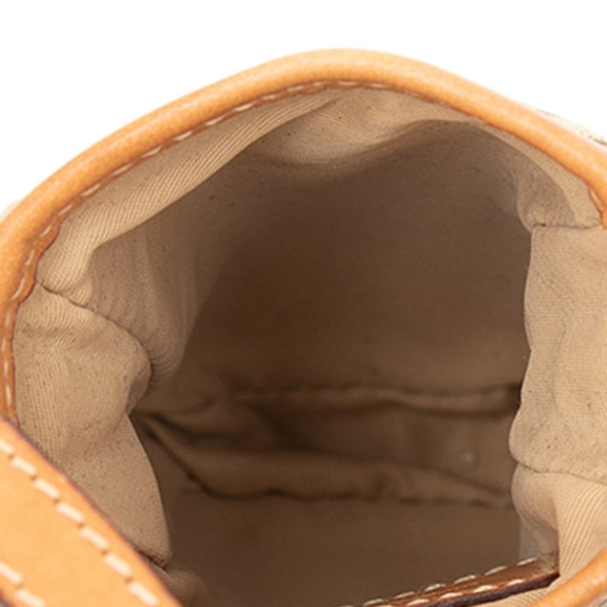 Christian Dior Trotter Brown Canvas Leather Shoulder Bag (Pre-Owned)