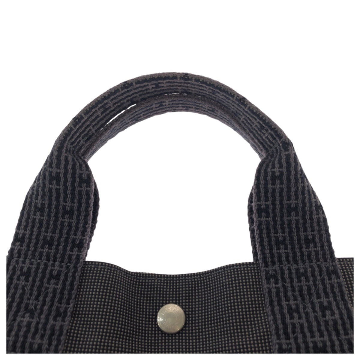 Hermes Gray Polyamide Polyester Handbag Tote Bag (Pre-Owned)