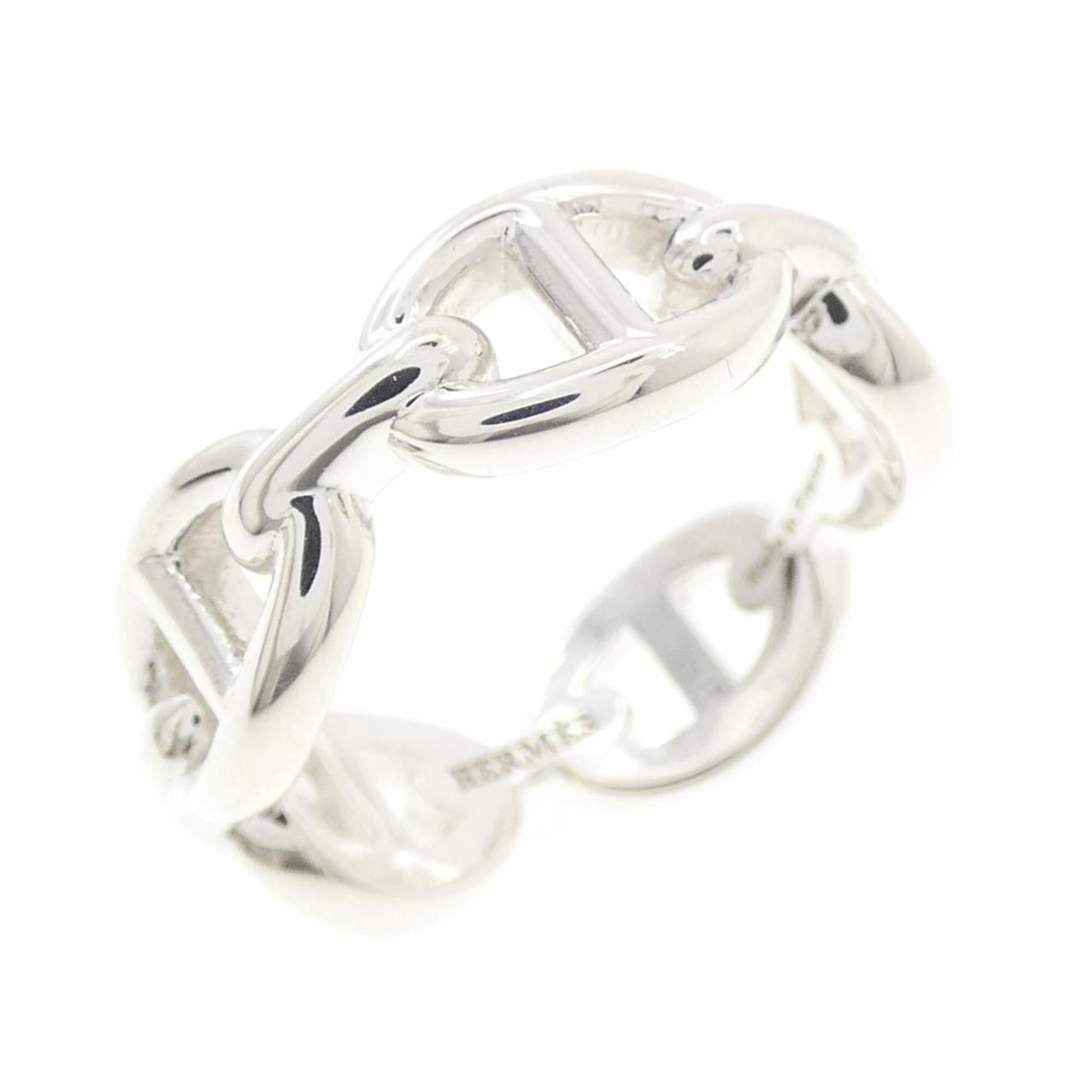 Hermes Silver 925 Band Ring (Pre-Owned)