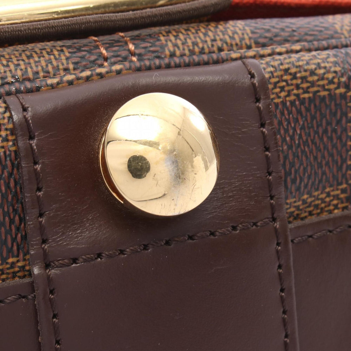Louis Vuitton Brown Damier Canvas Coated Canvas Leather Handbag Shoulder Bag (Pre-Owned)