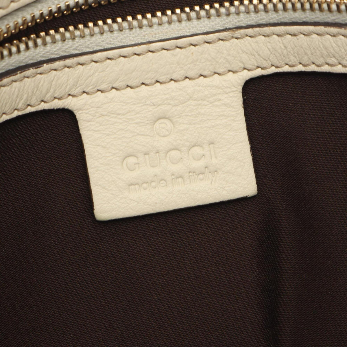 Gucci Beige Ivory Gg Canvas Leather Handbag Shoulder Bag (Pre-Owned)