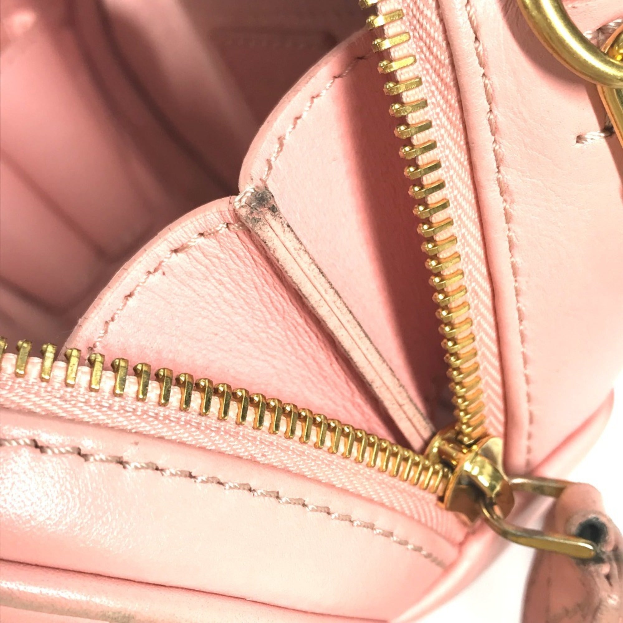 Louis Vuitton Pink Leather Clutch Bag Pochette Shoulder Bag (Pre-Owned)