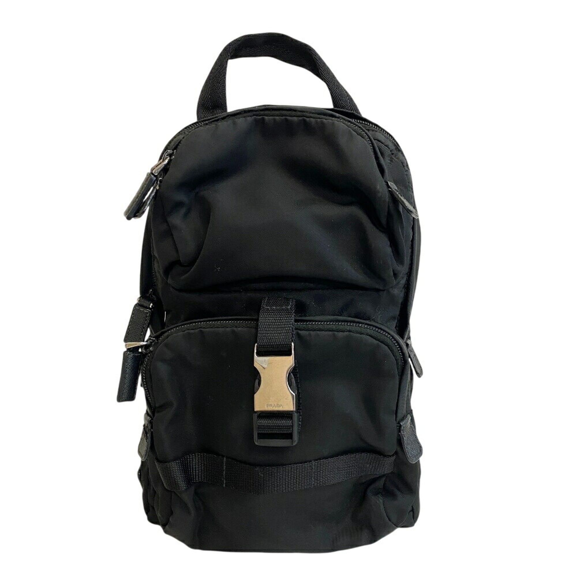 Prada Black Nylon Shoulder Bag Sling Bag (Pre-Owned)