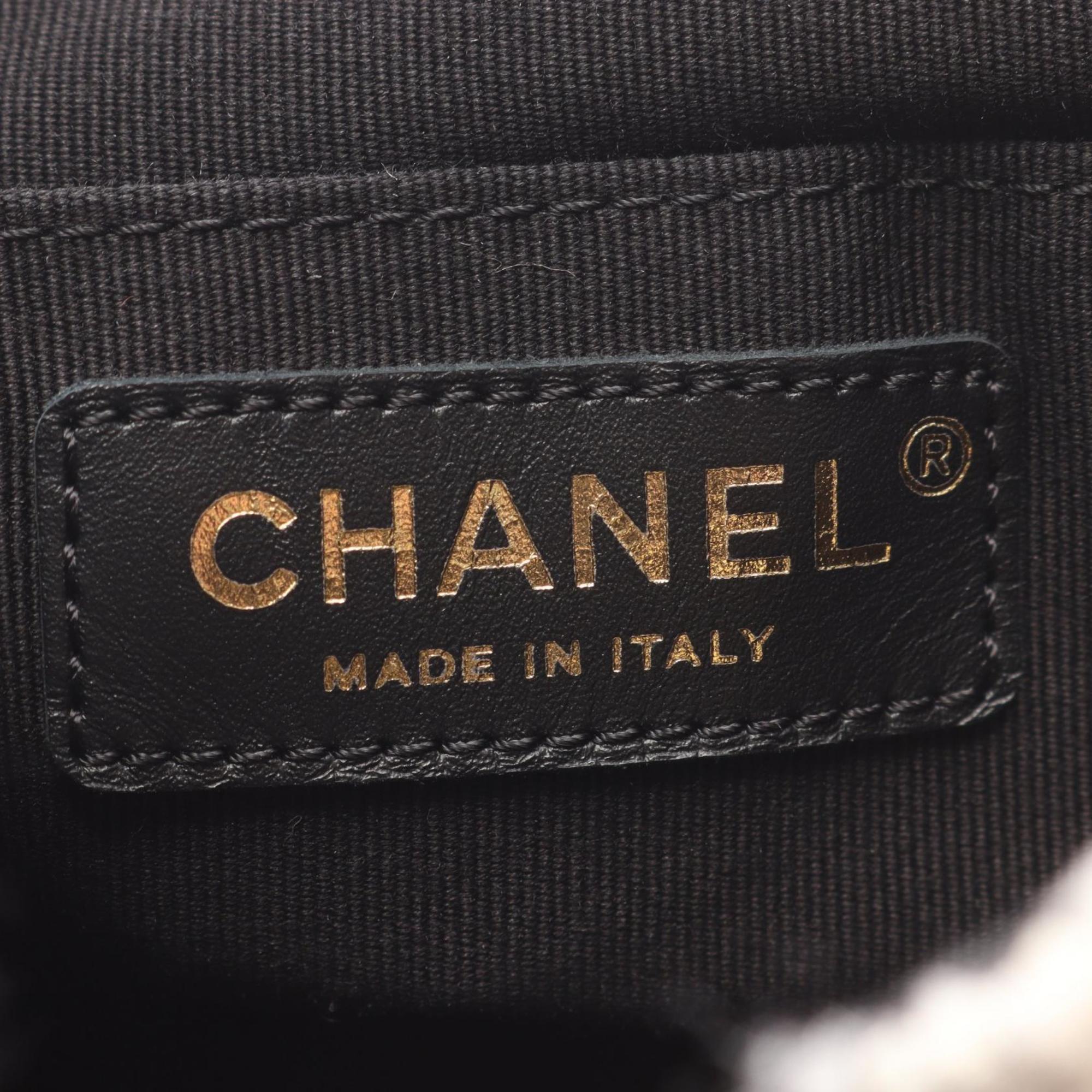 Chanel Black White Fabric Backpack (Pre-Owned)