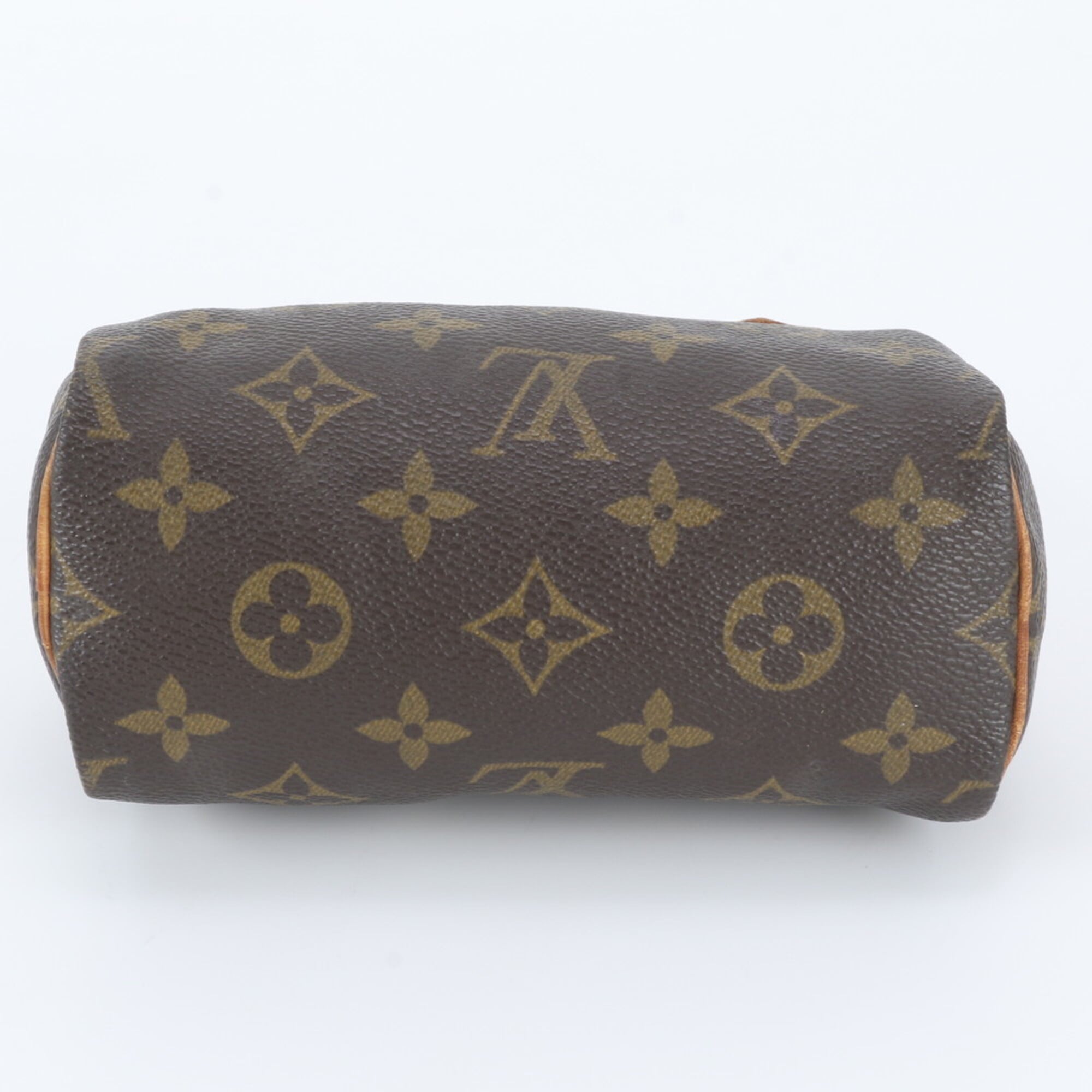 Louis Vuitton Brown Leather Coated Canvas Handbag Tote Bag (Pre-Owned)