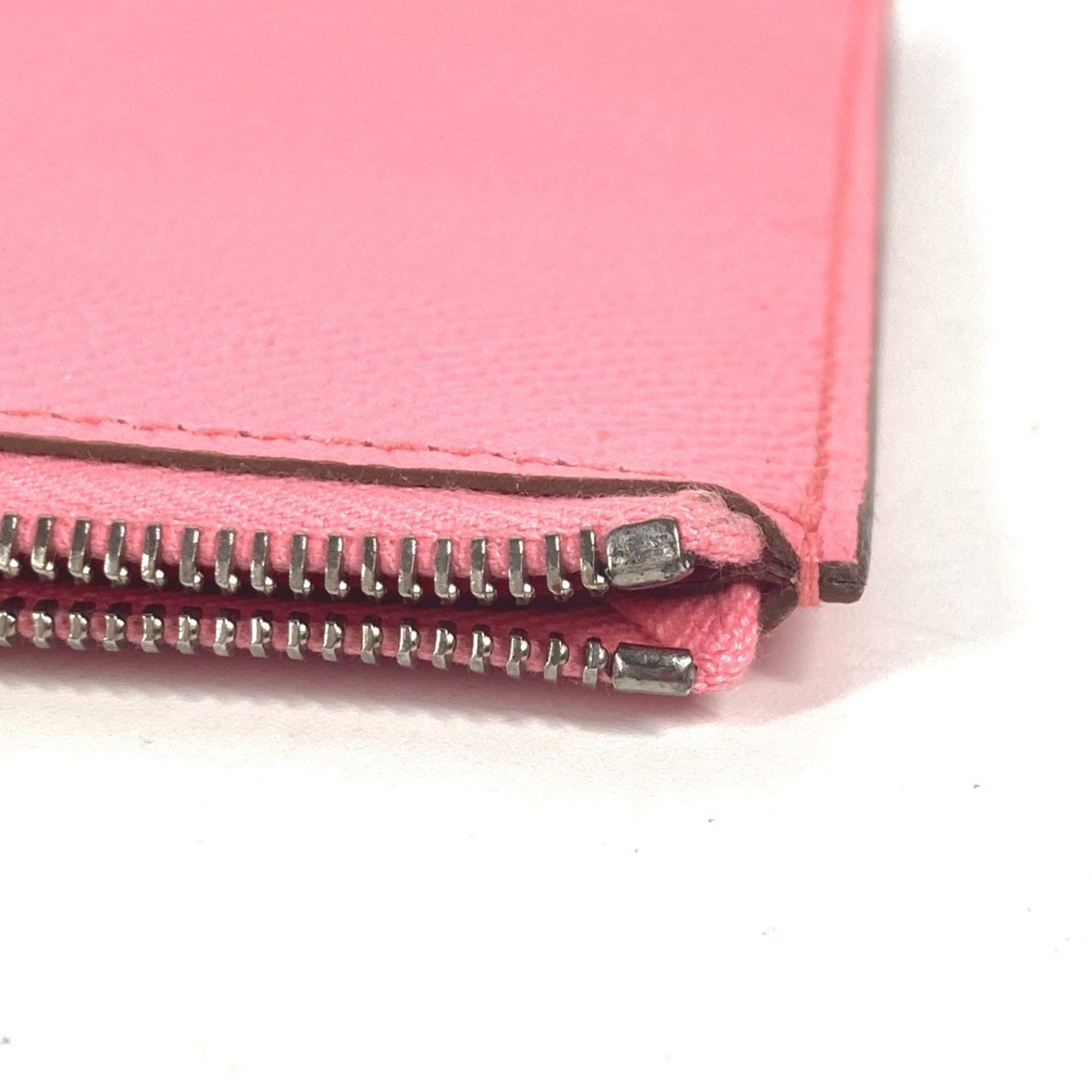 Hermes Brown Pink Epsom Leather Clutch Bag (Pre-Owned)
