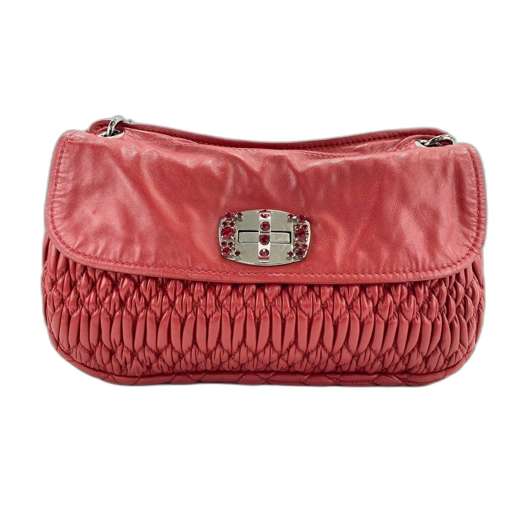 Miu Miu Red Color Shoulder Bag (Pre-Owned)