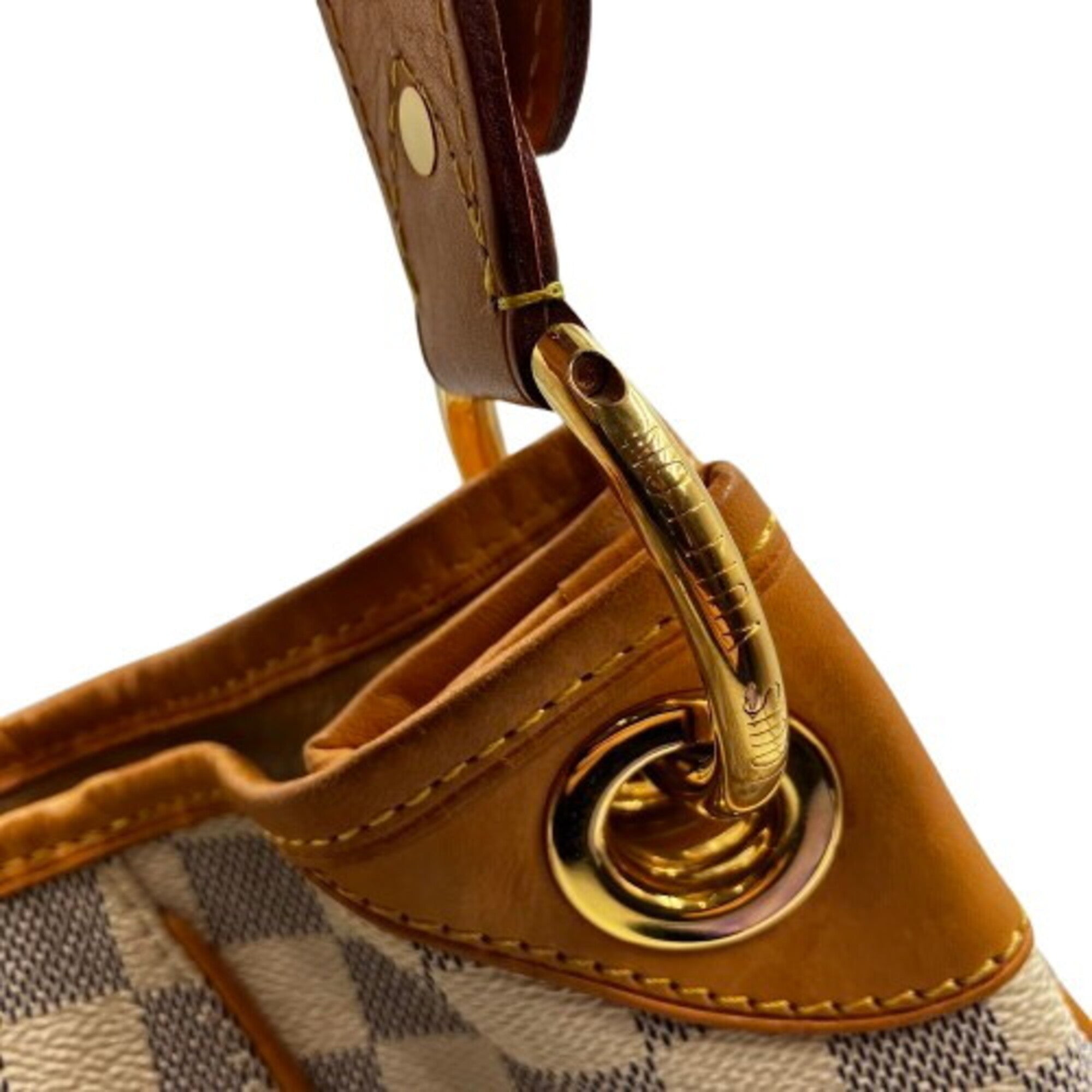 Louis Vuitton Damier Azur White Pvc Shoulder Bag (Pre-Owned)