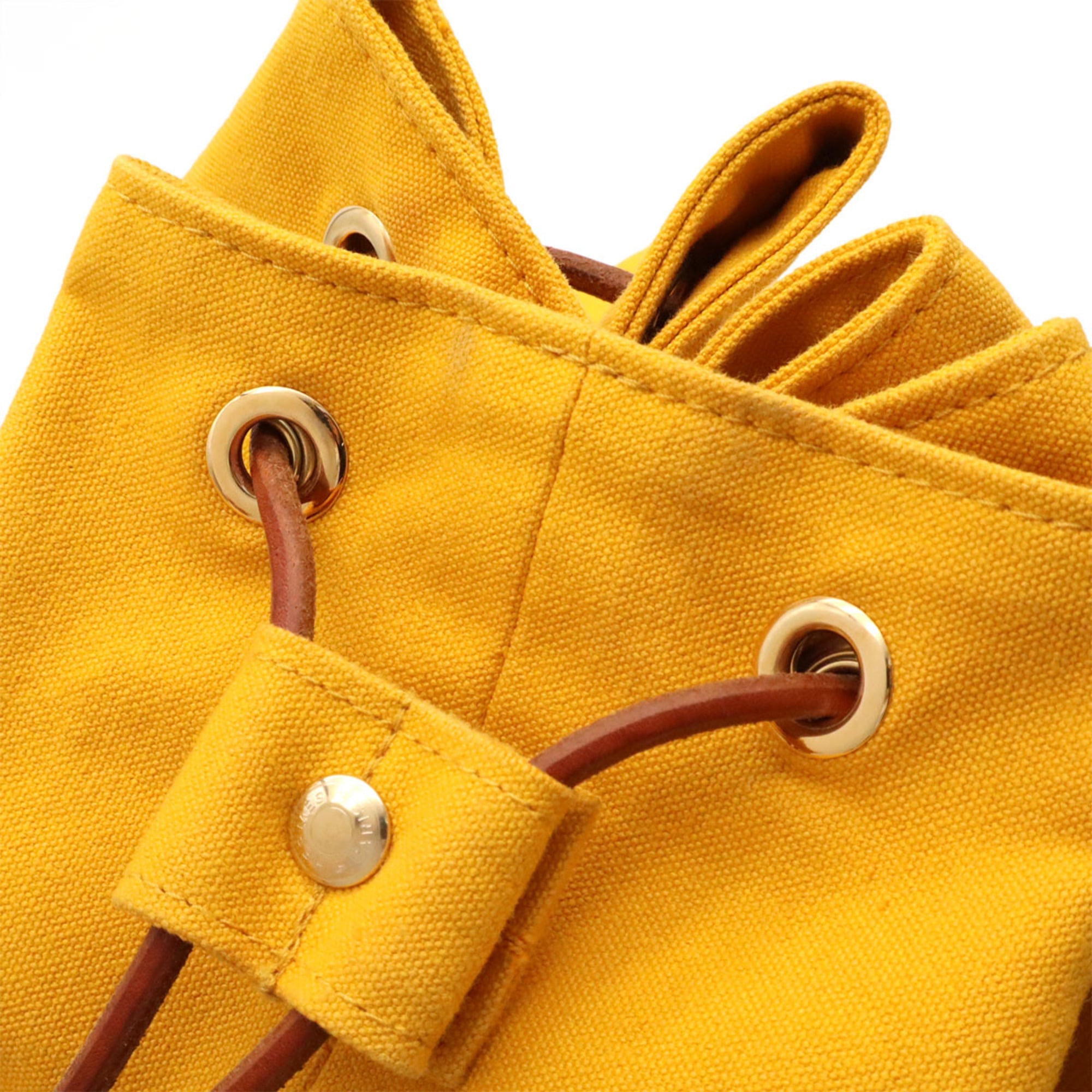 Hermes Yellow Canvas Shoulder Bag (Pre-Owned)