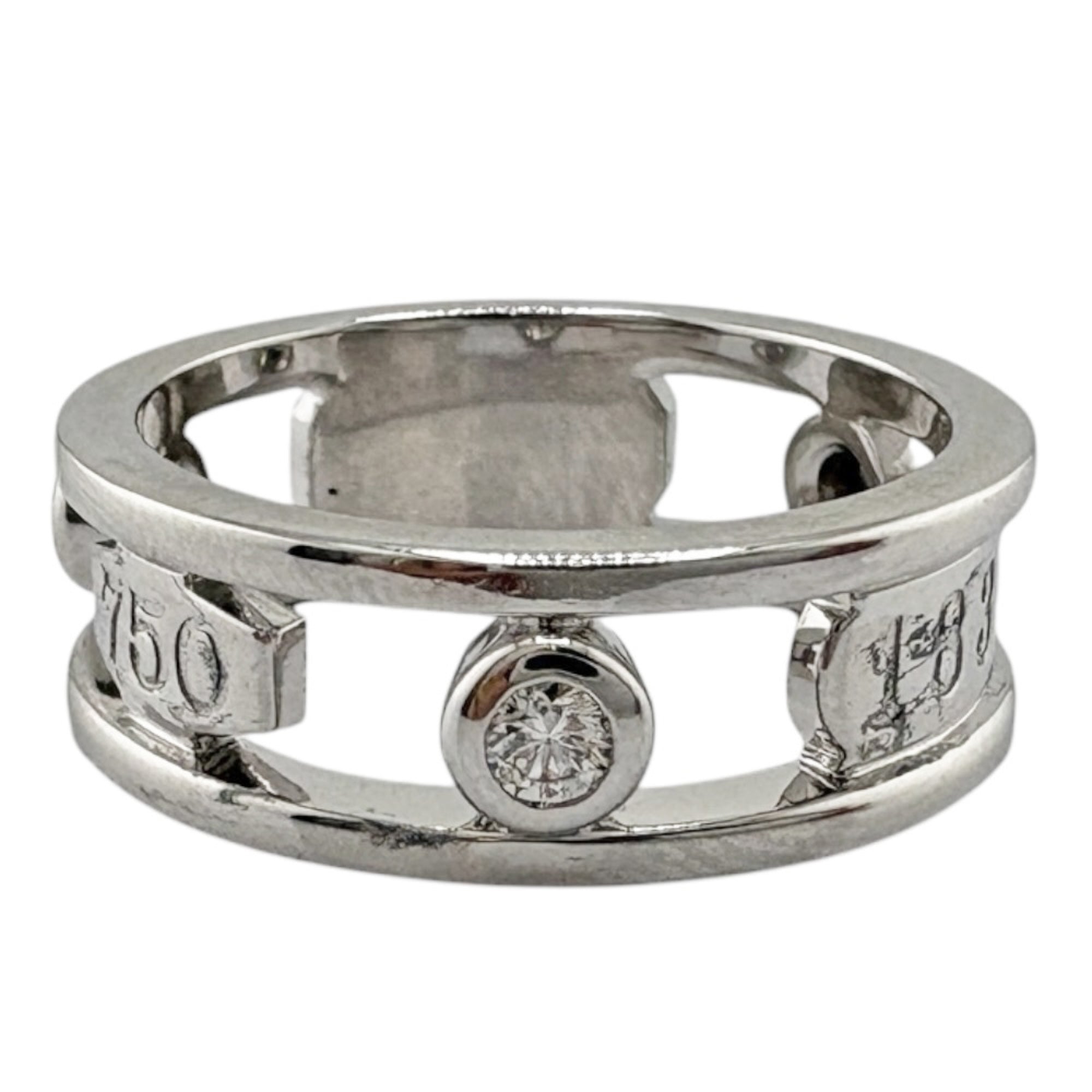 Tiffany Silver White Gold (18K) Band Ring (Pre-Owned)