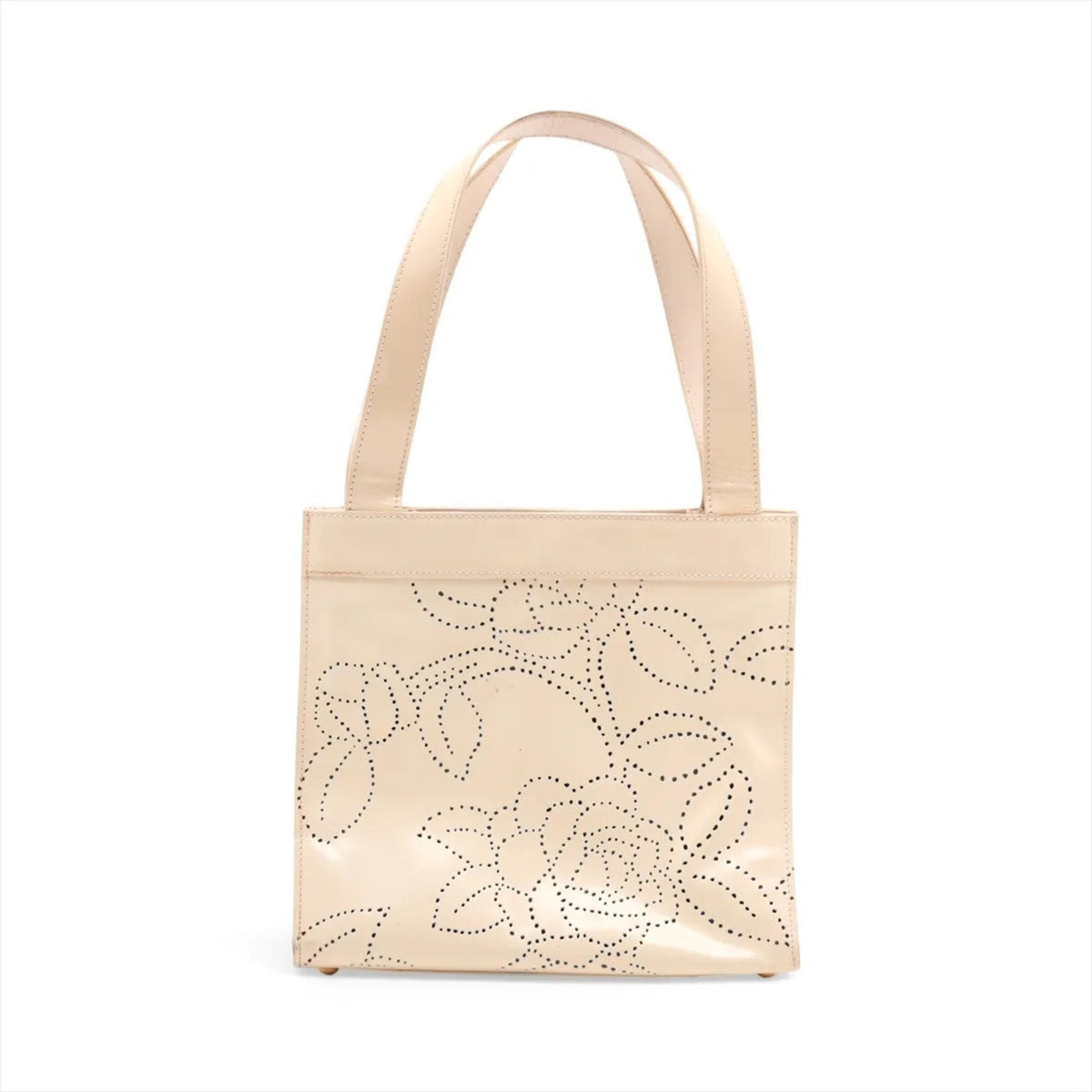 Chanel Beige Leather Shoulder Bag Tote Bag (Pre-Owned)