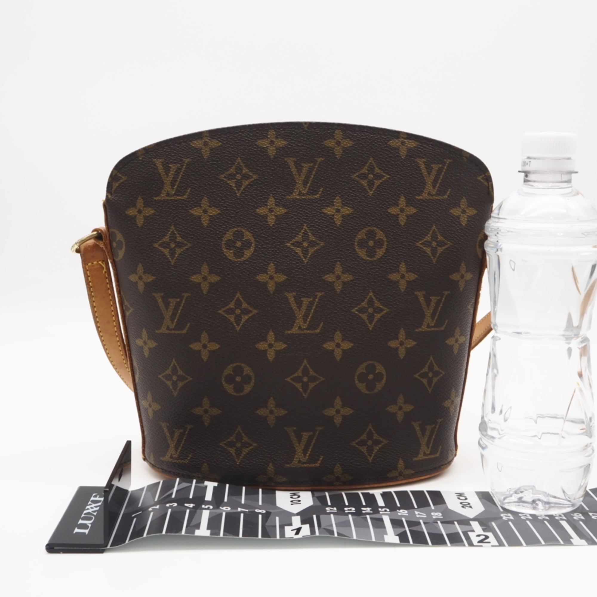 Louis Vuitton Monogram Beige Brown Coated Canvas Leather Shoulder Bag (Pre-Owned)