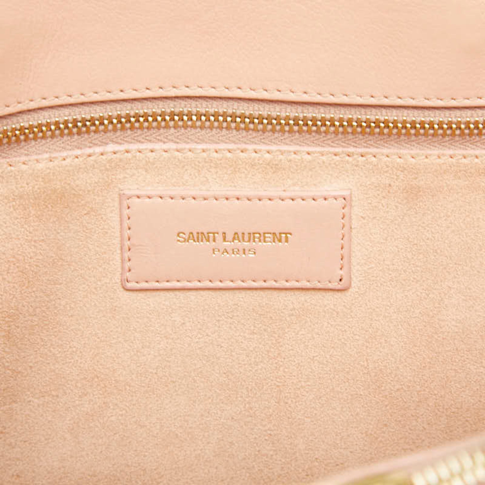 Saint Laurent Pink Leather Handbag Shoulder Bag (Pre-Owned)