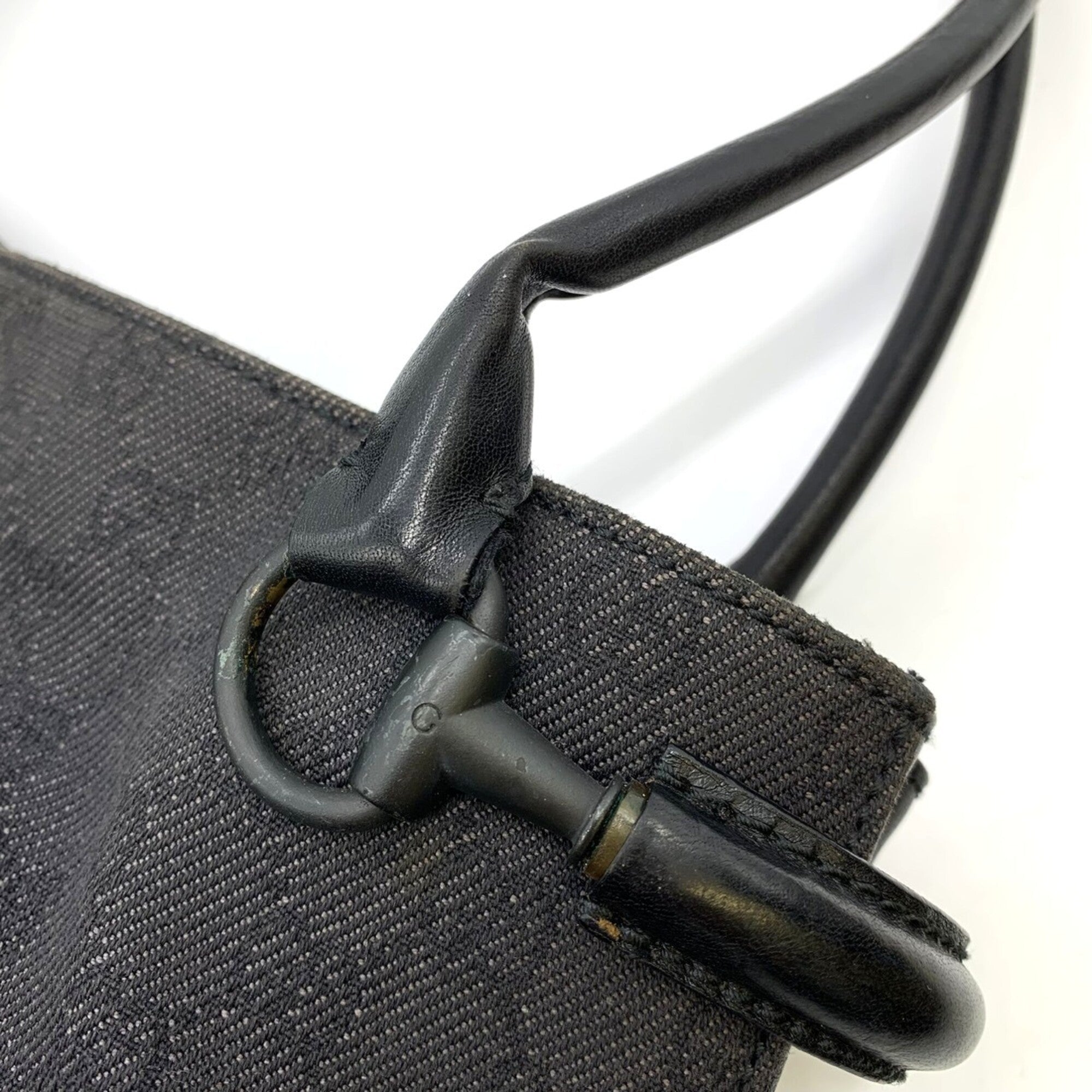 Gucci Gg Canvas Black Gg Canvas Shoulder Bag Tote Bag (Pre-Owned)