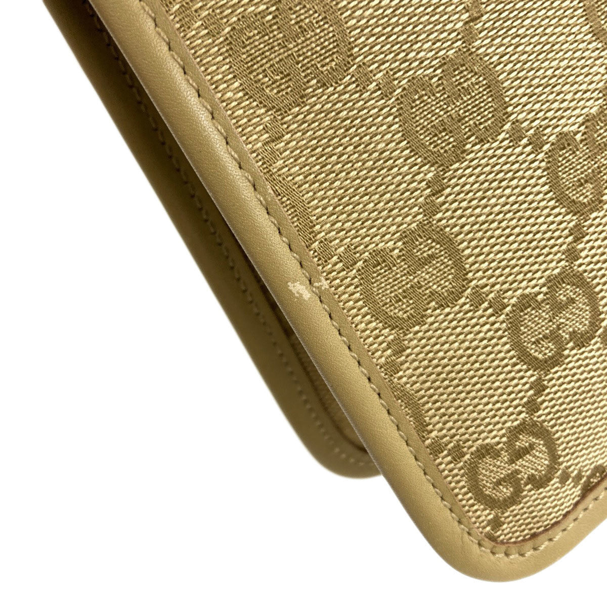 Gucci Beige Canvas Shoulder Bag (Pre-Owned)