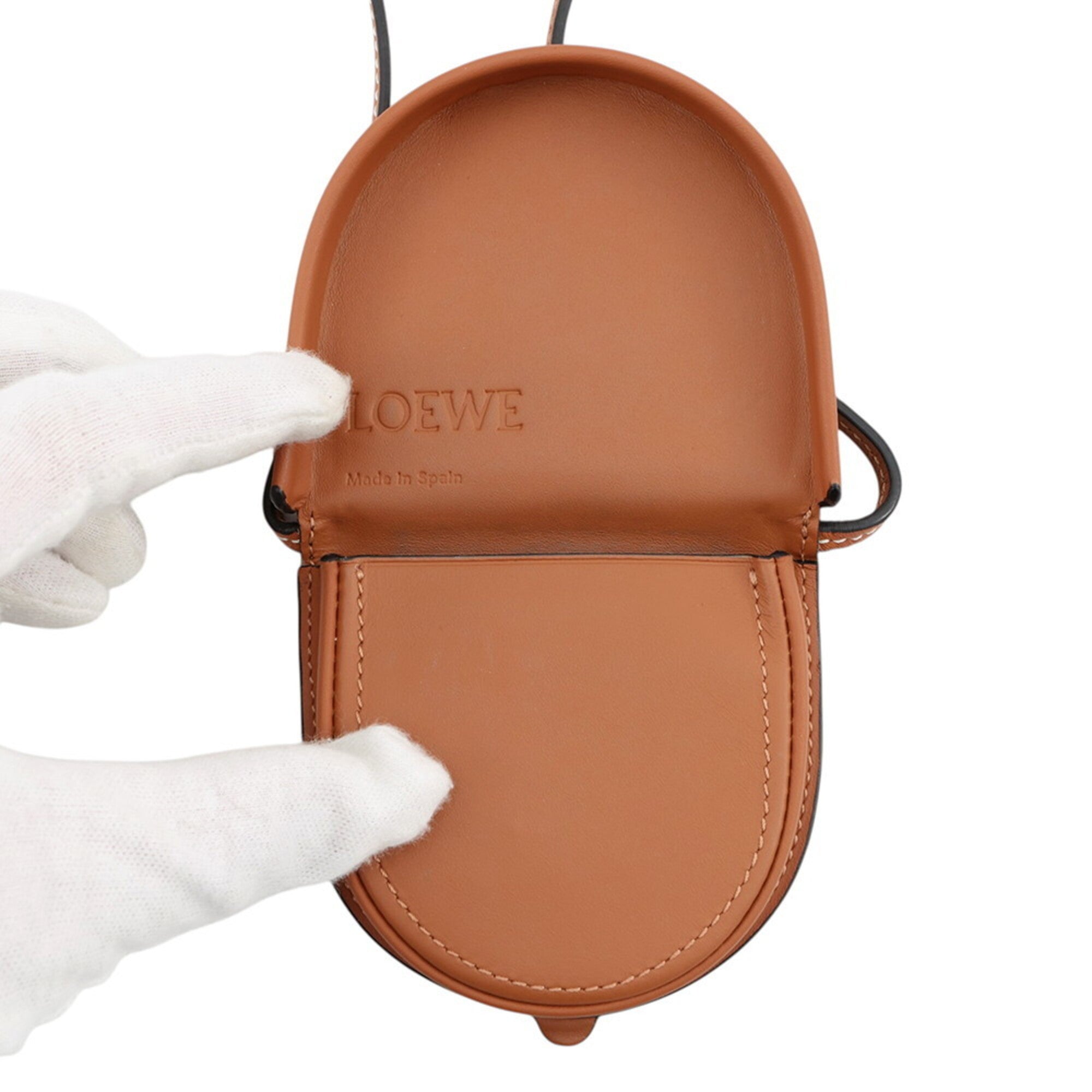 Loewe Brown Leather Handbag Pouch Shoulder Bag (Pre-Owned)